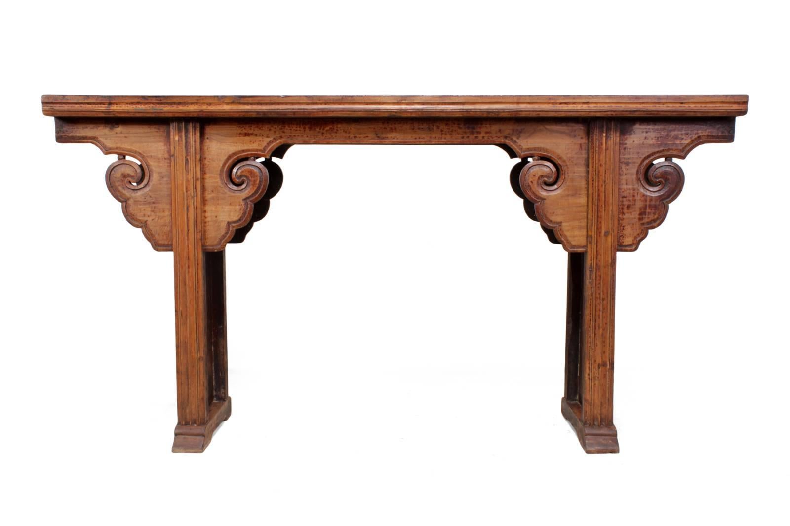 Early 19th Century Pair of Elm Alter Tables from Northern China, circa 1820