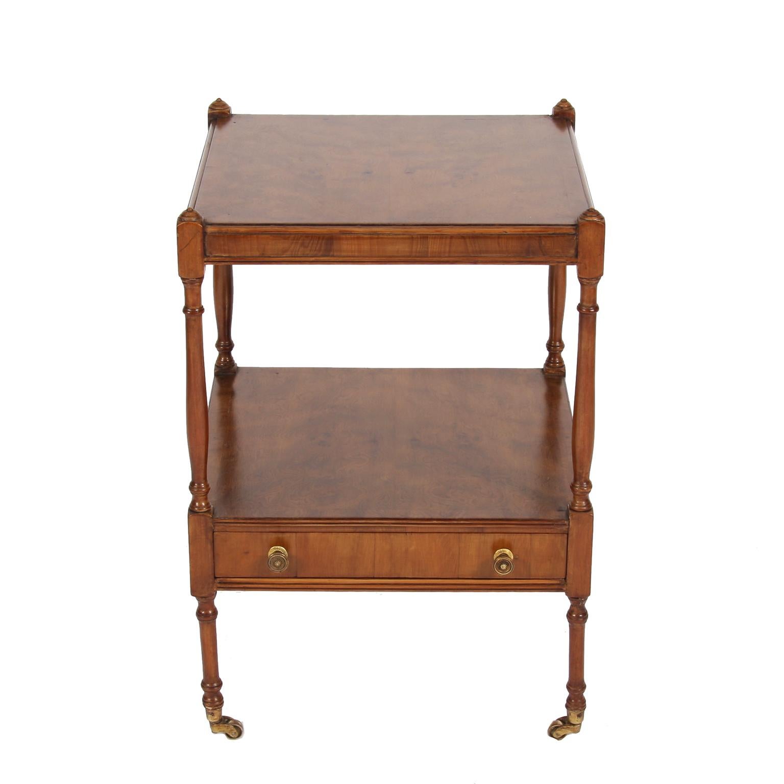 English Pair of Elm Bedside Tables