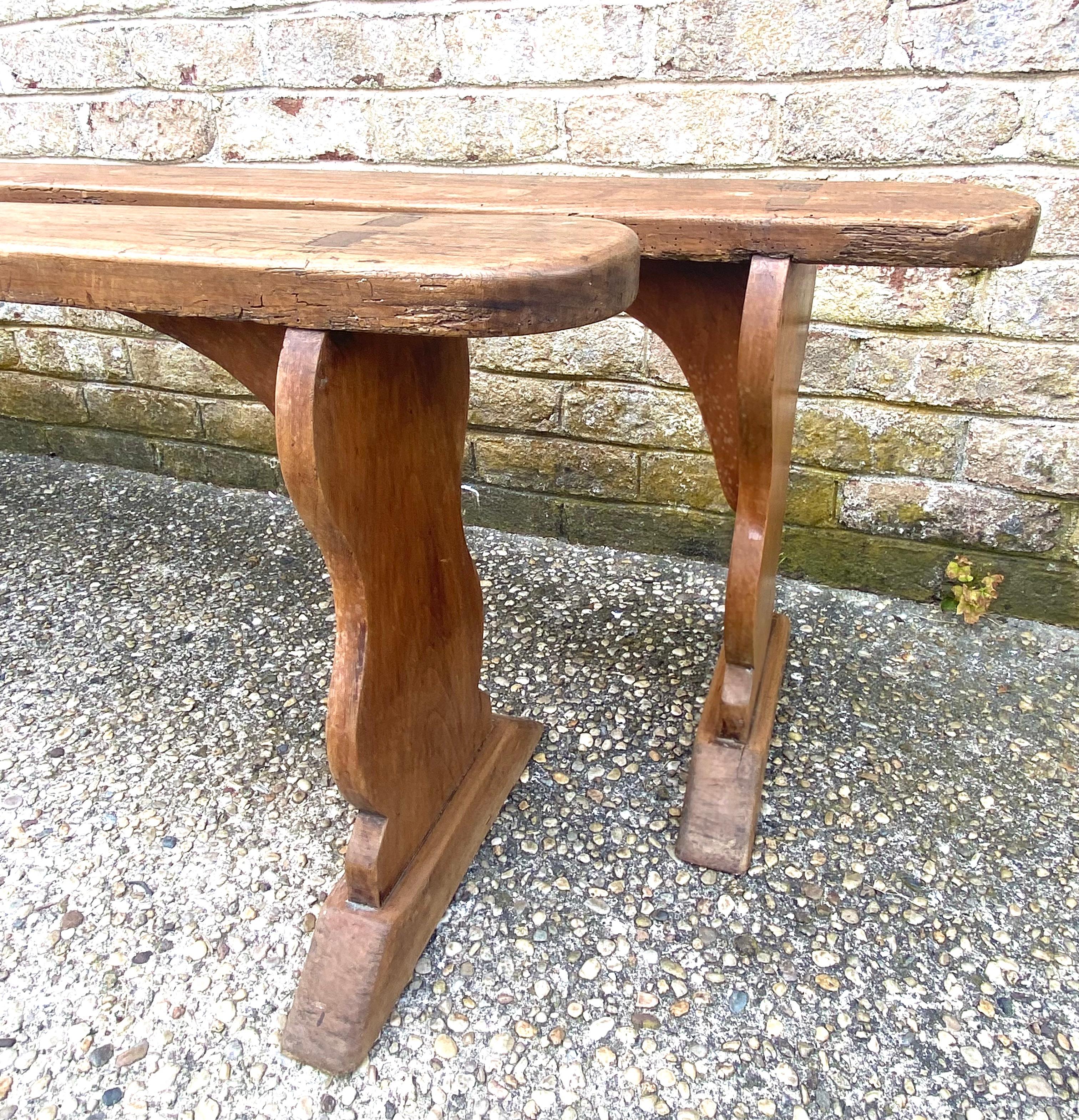 Pair of Elm Benches For Sale 1