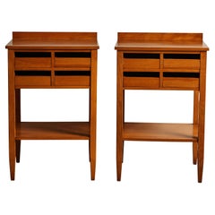 Pair of Elm End/Side/Bedside Tables by Thonet, Austria, c. 1940