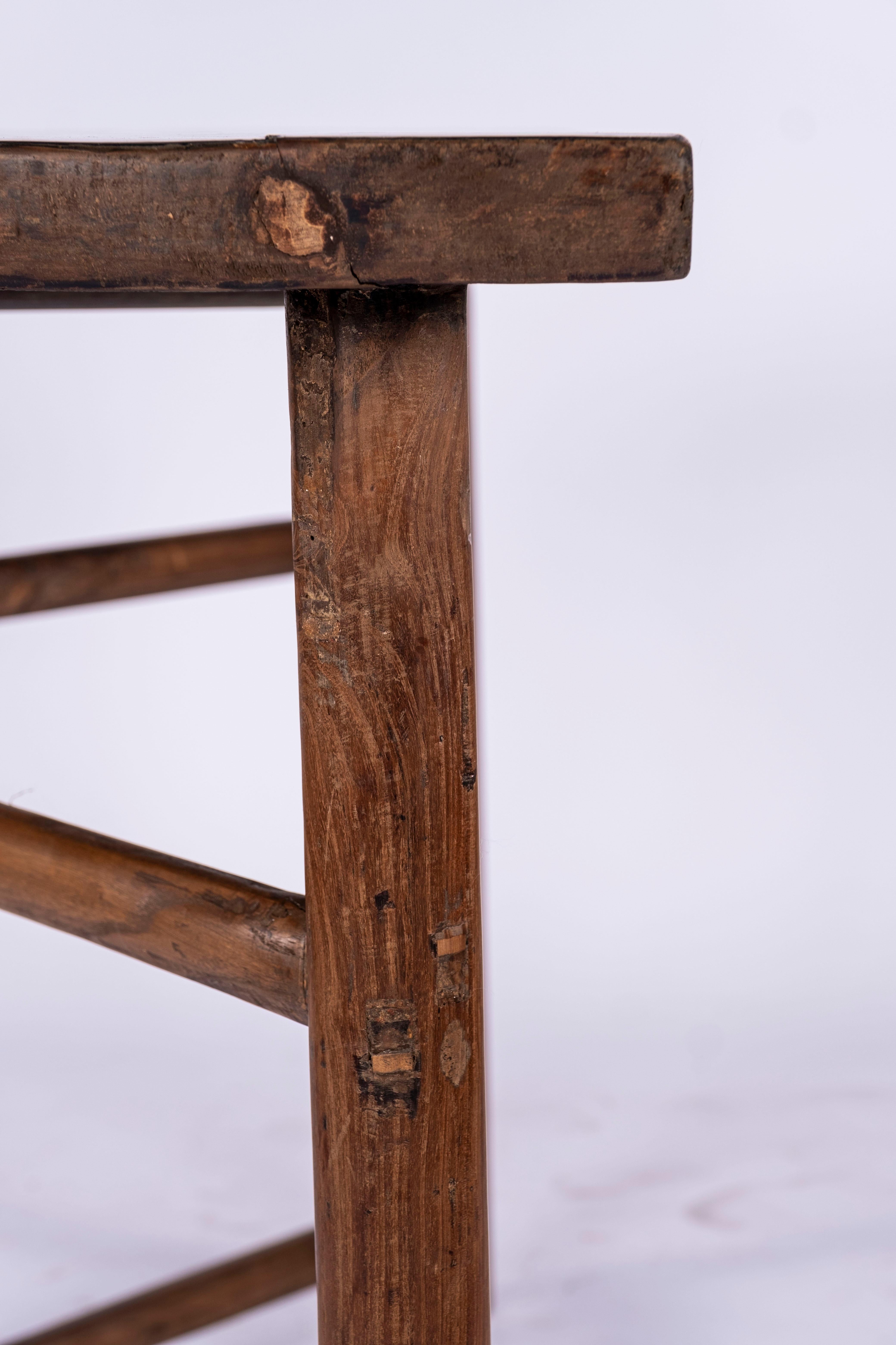 Pair of Elm Wood Demi Lune Consoles 2