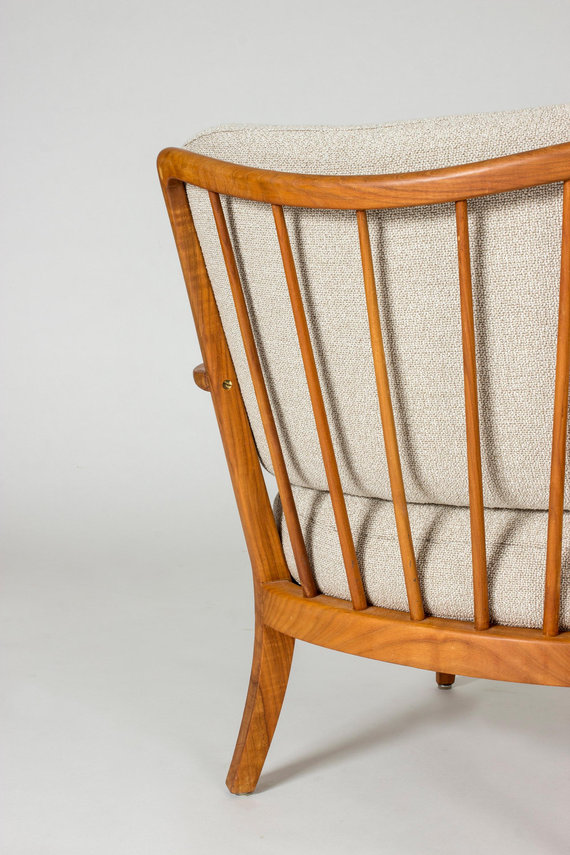 Pair of Elmwood Lounge Chairs by G.A. Berg, Sweden, 1940s 3