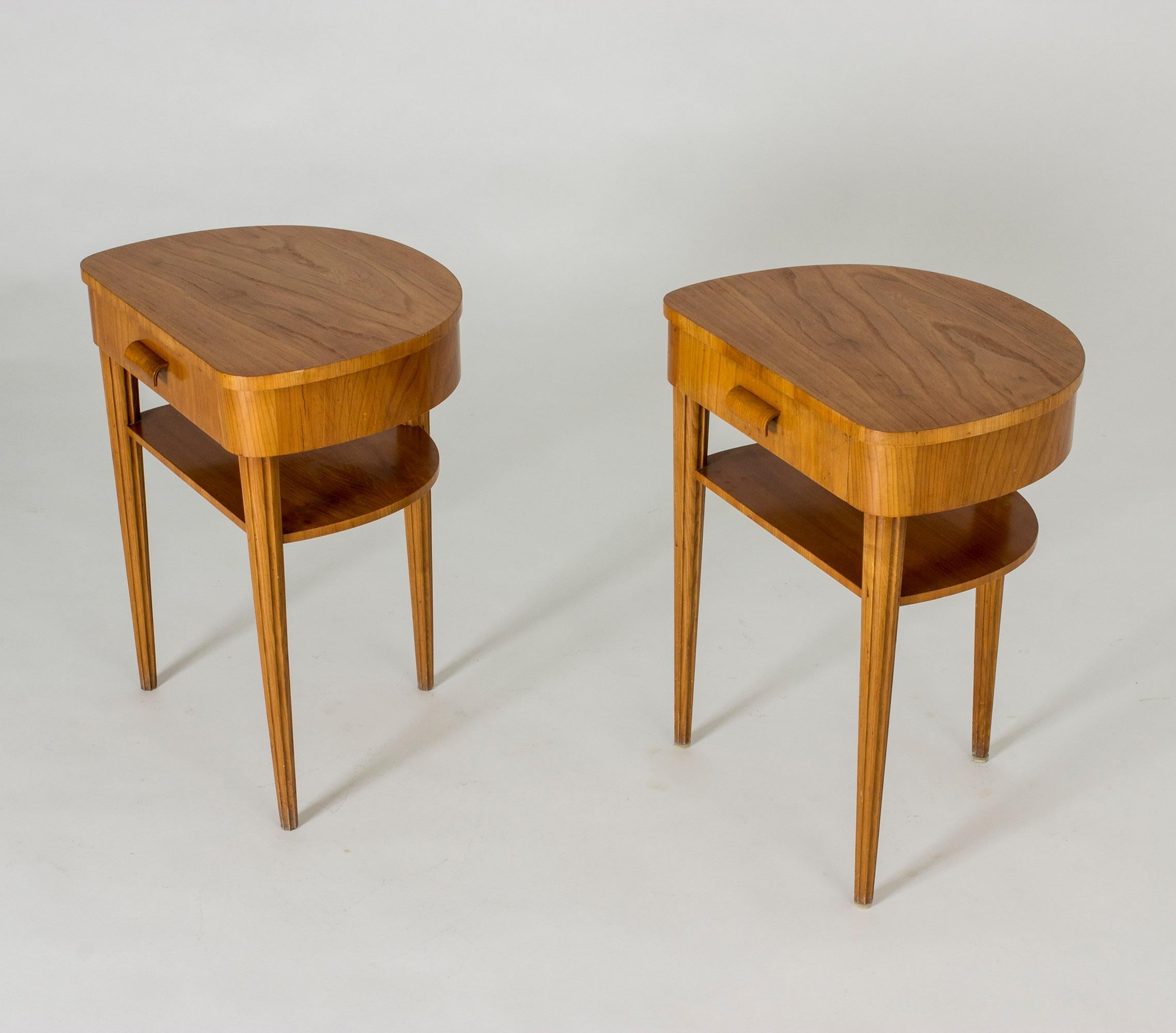 Pair of Elmwood Side Tables from Bodafors In Good Condition In Stockholm, SE
