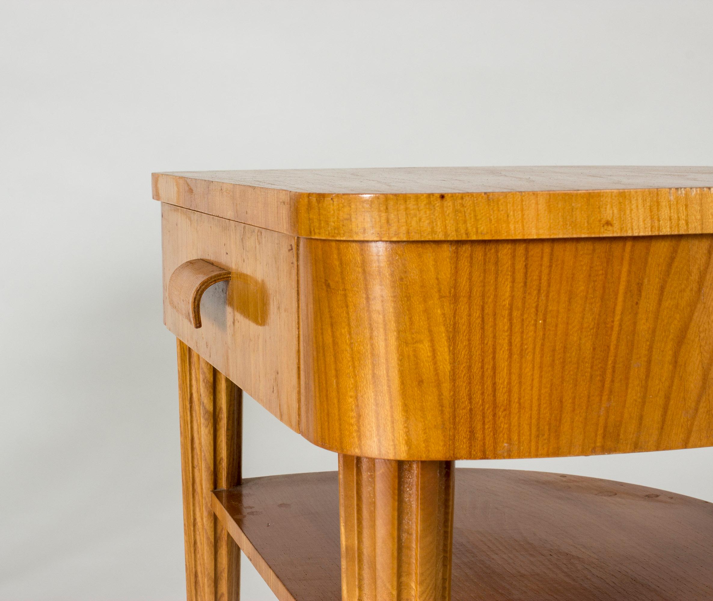 Mid-20th Century Pair of Elmwood Side Tables from Bodafors