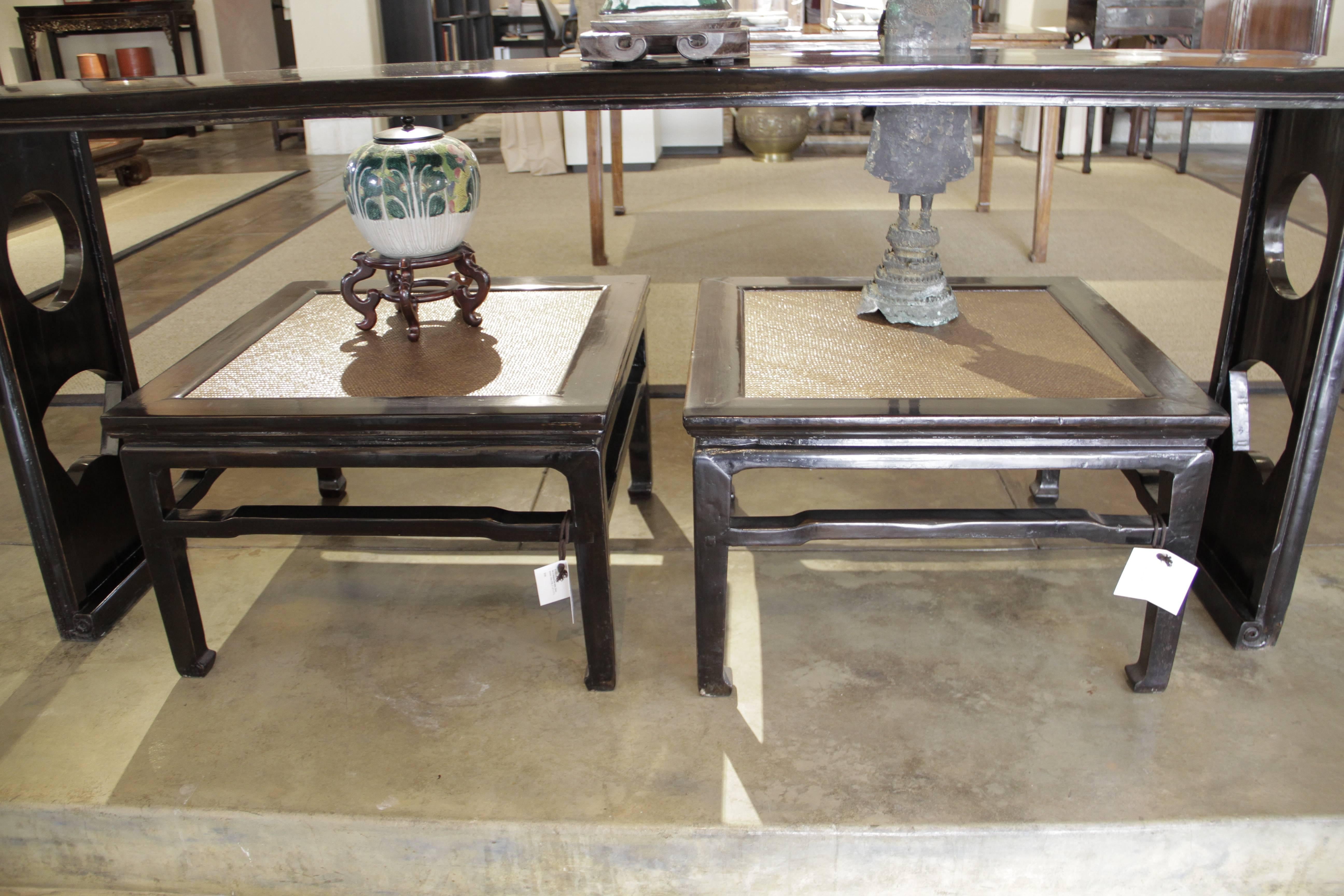 Pair of Elmwood Side Tables Shanxi Province China, 18th Century In Excellent Condition For Sale In Monterey, CA