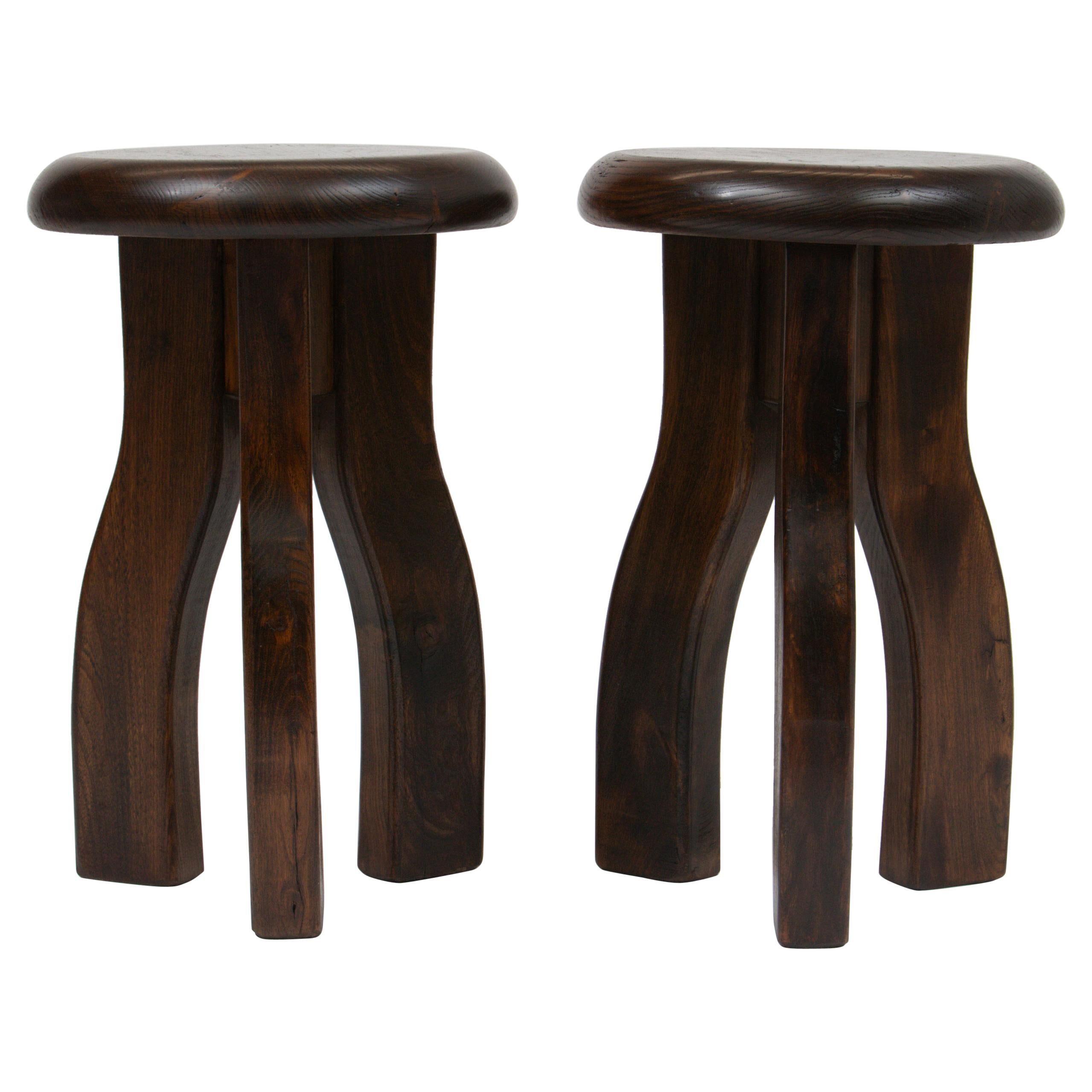 Orbit ThreeLegged Stool and Side Table in Oak by Jamie Gray For Sale