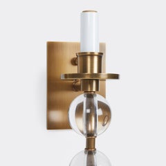 Pair of Elongated Ephorus Sconces by David Duncan in Brass
