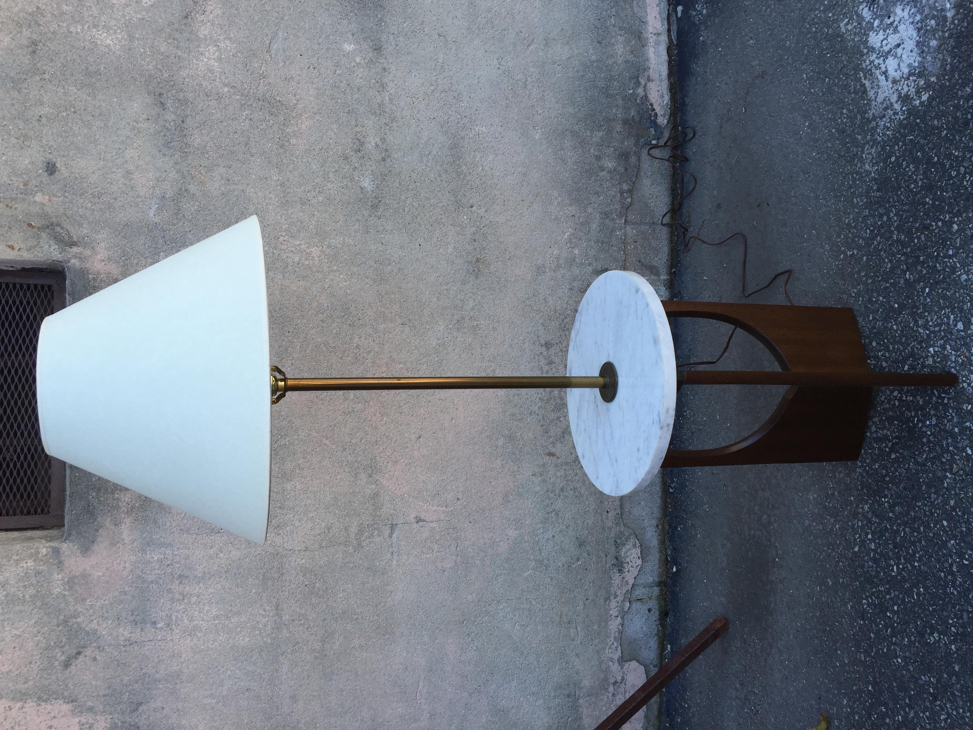 Mid-Century Modern Pair of Elongated Pyramid Floor Lamps For Sale