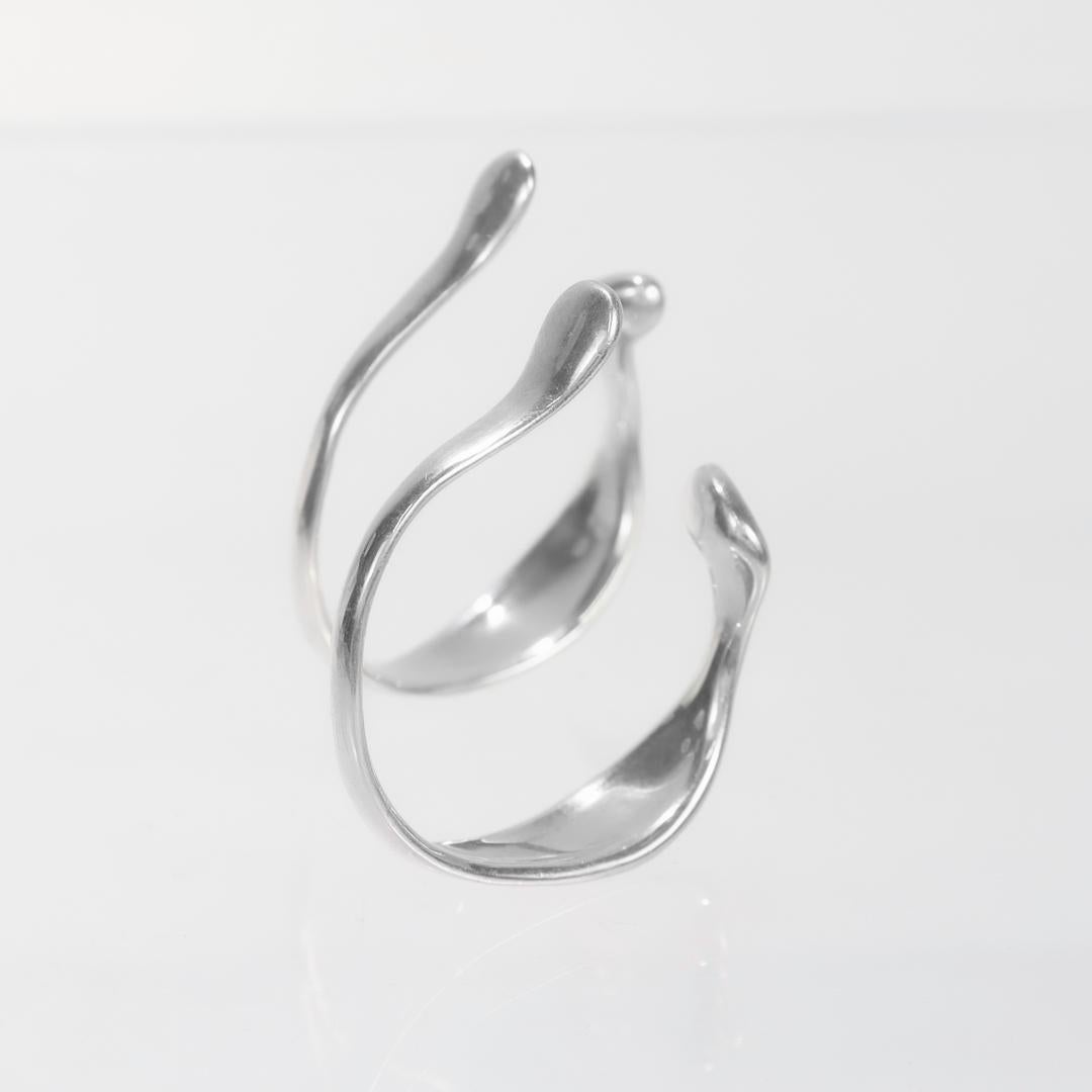 Paar Elsa Peretti Tiffany & Co. Sterling Silber Ohrmanschetten-Ohrringe 5