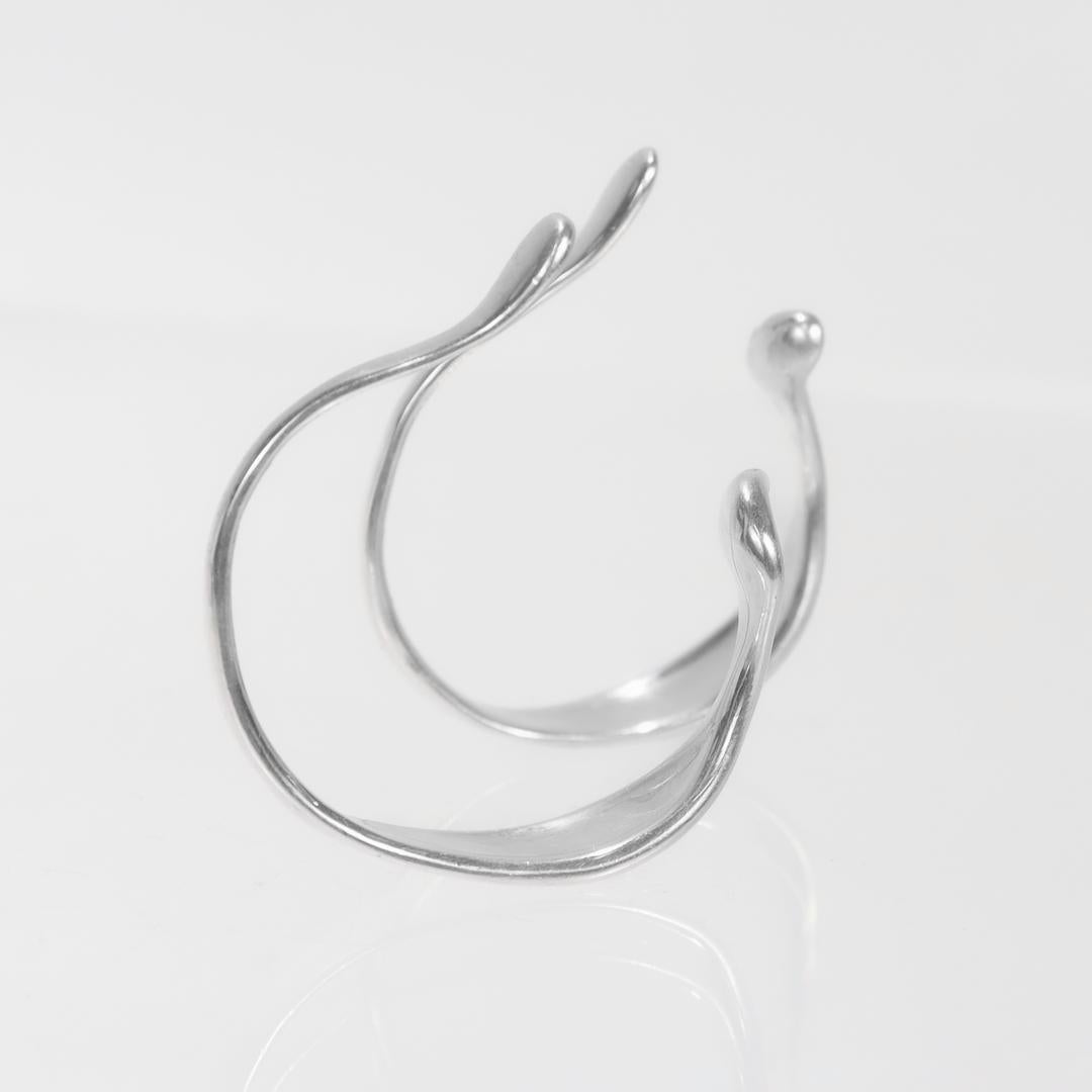 Paar Elsa Peretti Tiffany & Co. Sterling Silber Ohrmanschetten-Ohrringe 6
