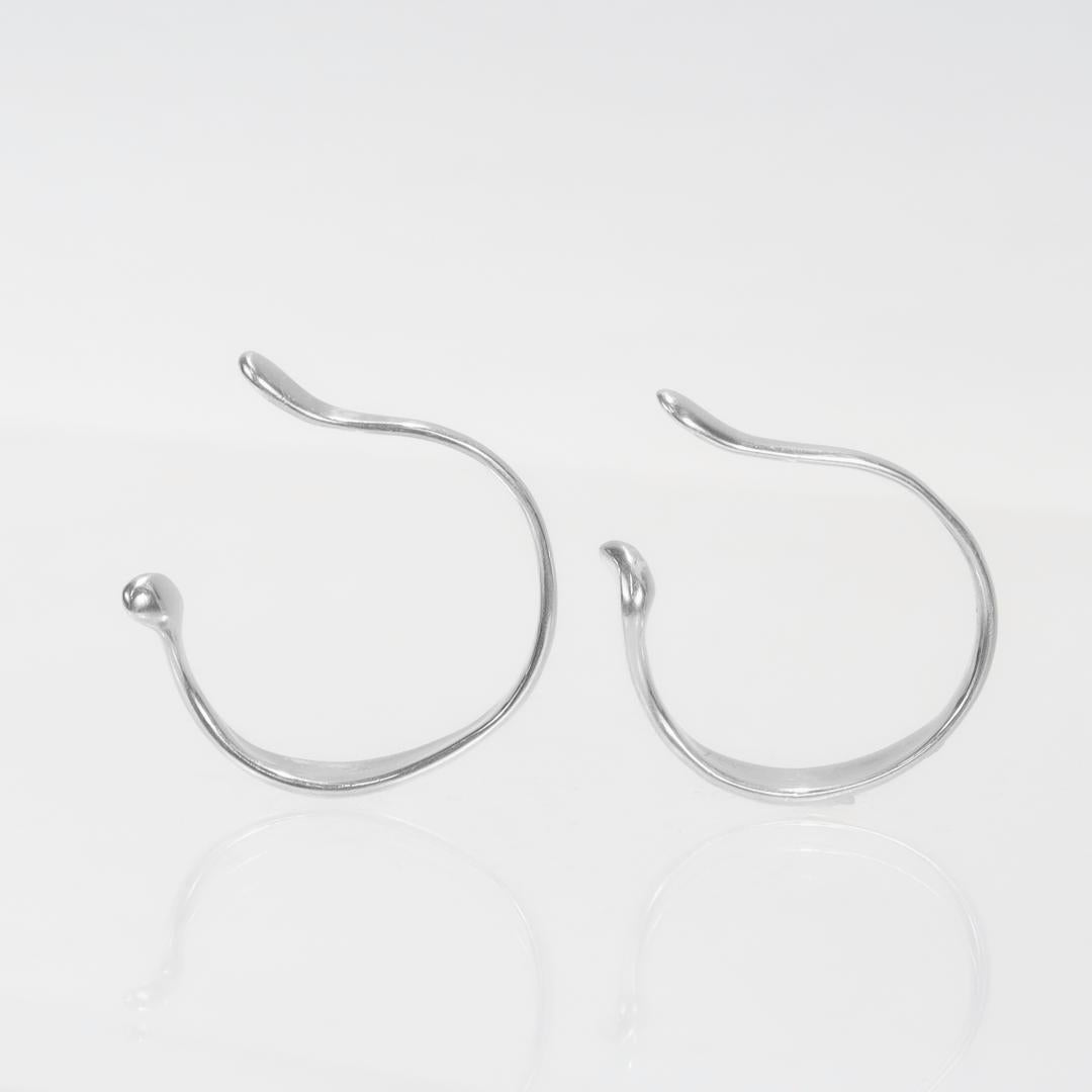 Paar Elsa Peretti Tiffany & Co. Sterling Silber Ohrmanschetten-Ohrringe 1