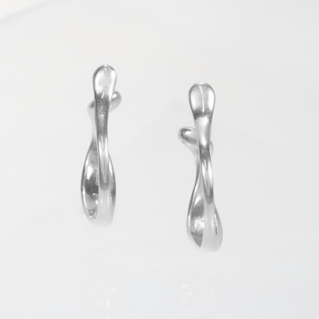 Paar Elsa Peretti Tiffany & Co. Sterling Silber Ohrmanschetten-Ohrringe 3