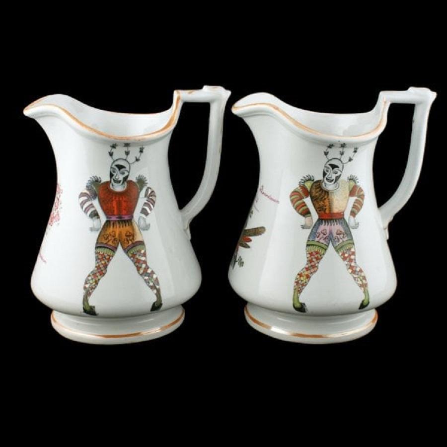 Pair of Elsmore & Forster Puzzle Jugs, 19th Century In Good Condition For Sale In London, GB