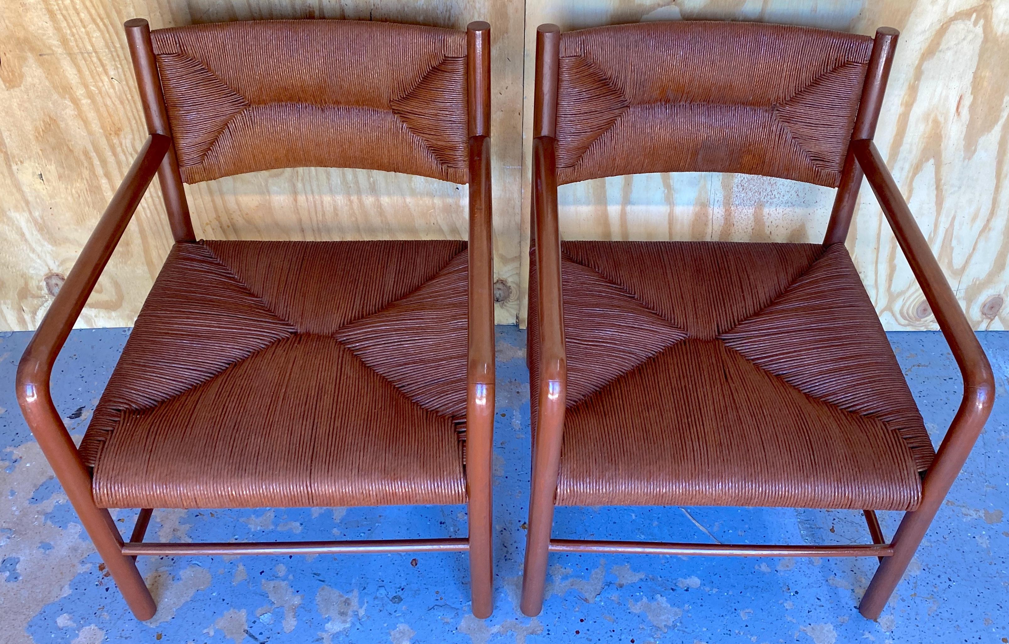 Pair of Emanuele Rambaldi Modernist Brown Lacquered Armchairs, Italy 1940s For Sale 2