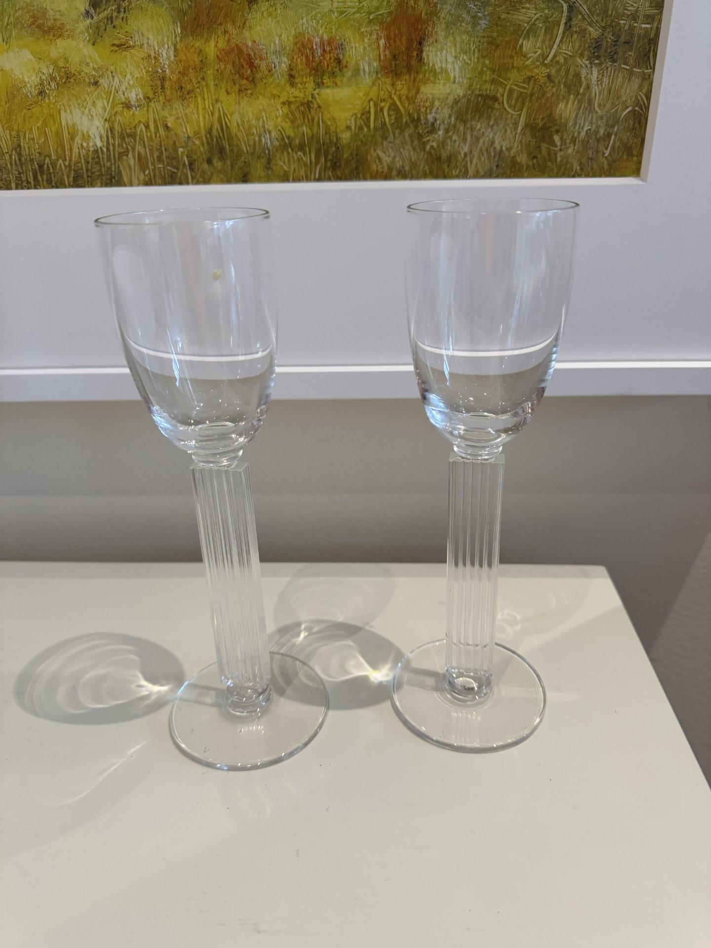 Mid-20th Century Pair of Embassy Art Deco Wine Glasses by Walter Dorwin Teague. 1939 For Sale