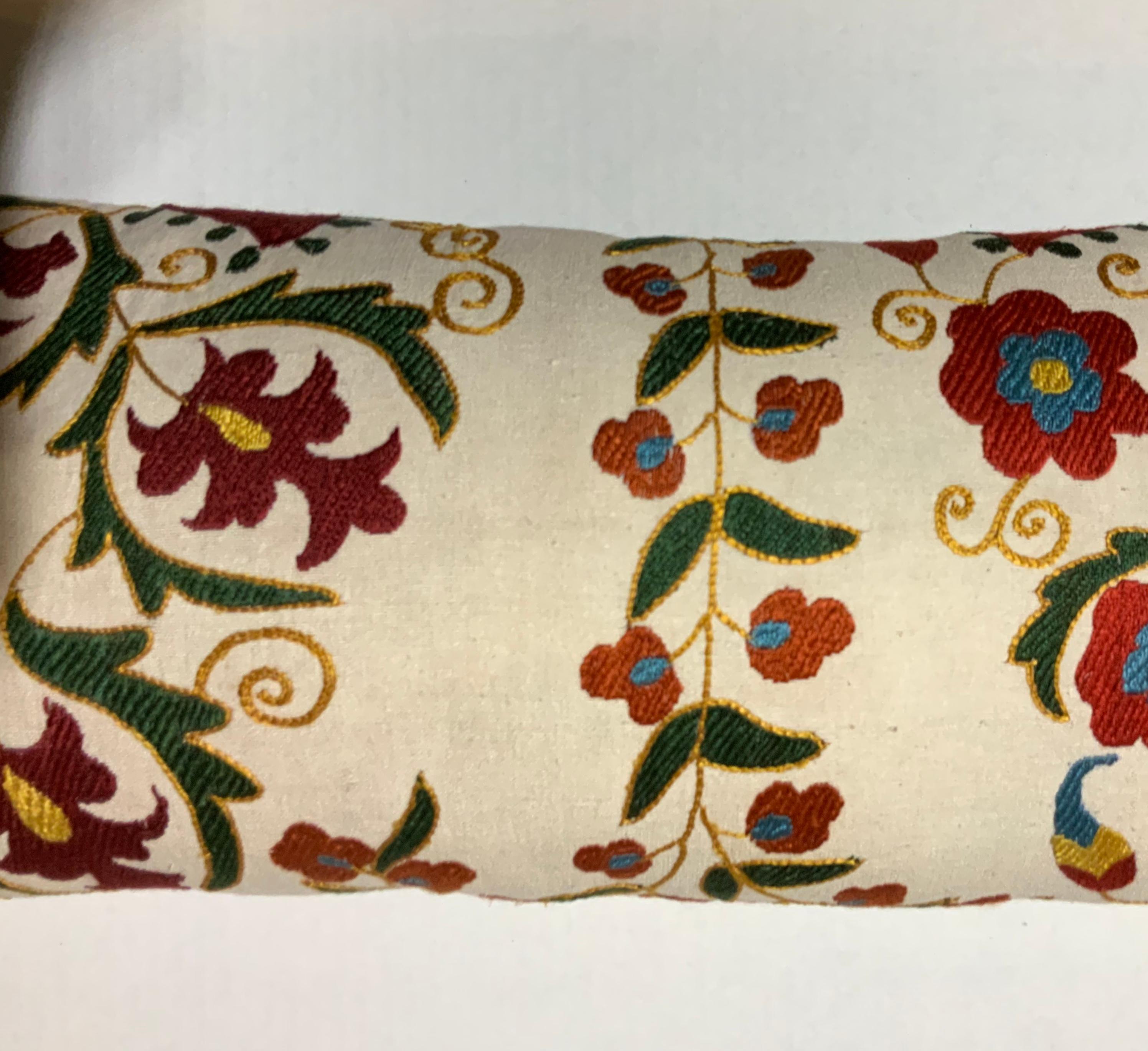 20th Century Pair of Embroidery Suzani Pillows