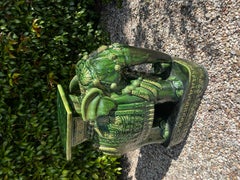 Pair of Emerald Green Glazed Garden Stools
