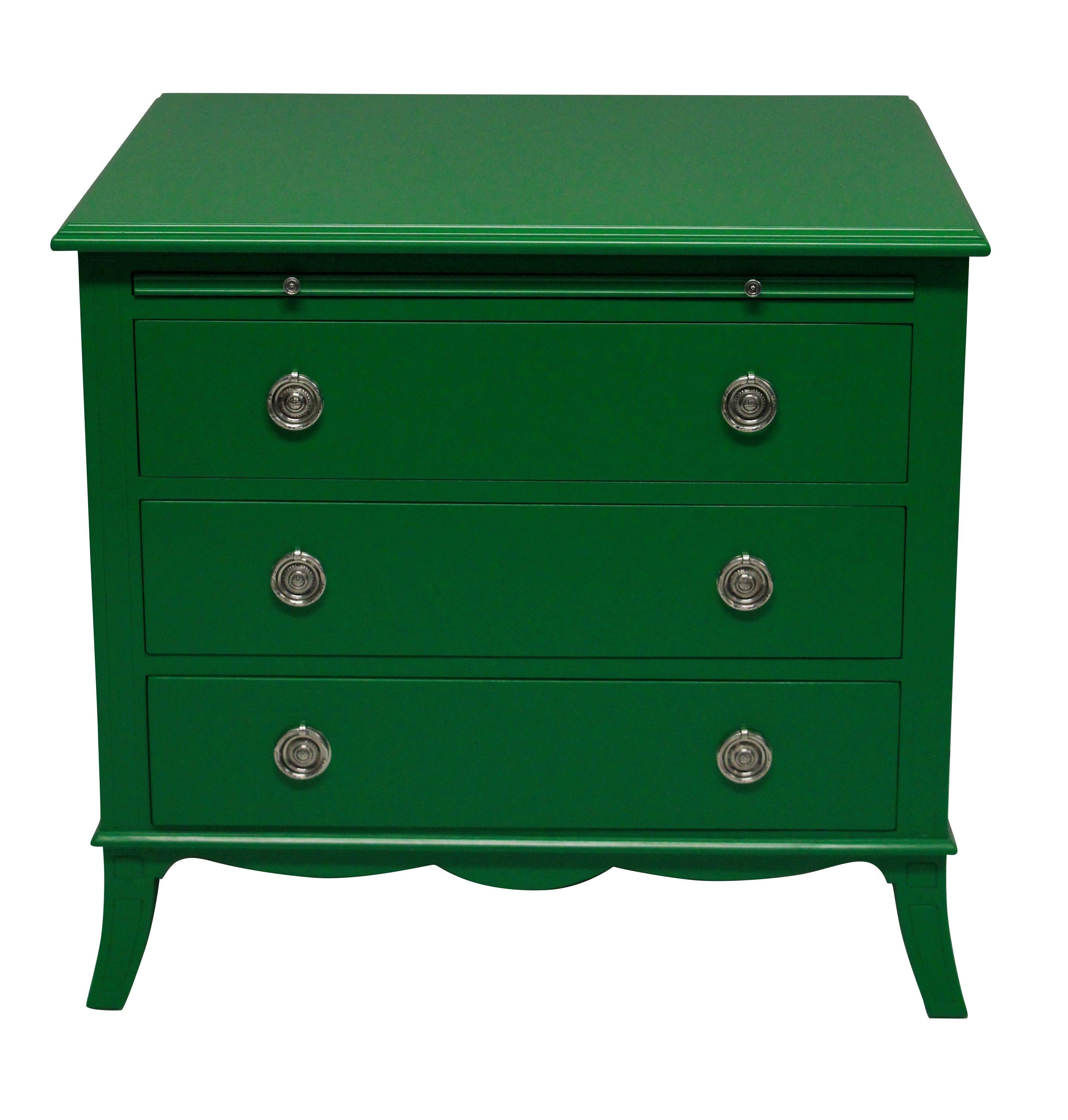 Pair of Emerald Green Lacquered Chests in the Manner of Dorothy Draper In Excellent Condition In London, GB