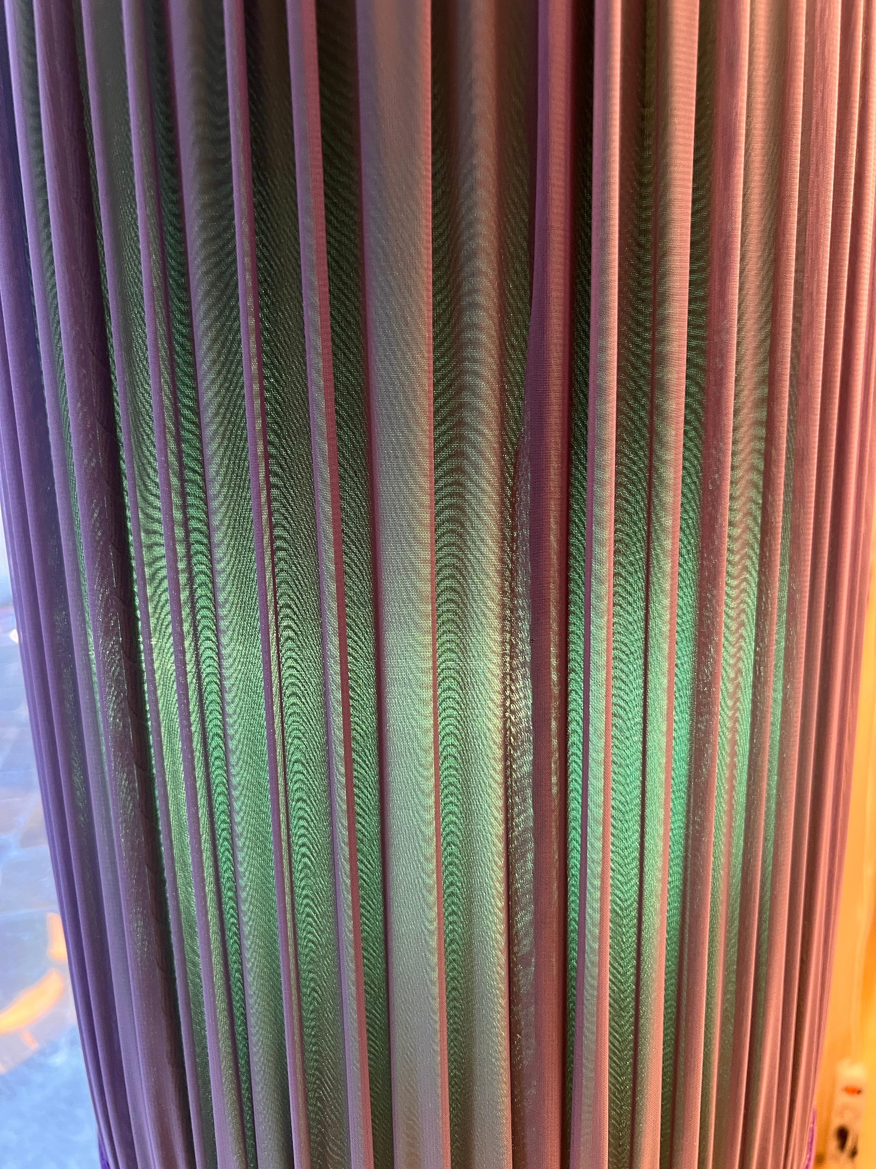 Coppia di lampade da tavolo in vetro di Murano verde smeraldo con i nostri paralumi cuciti a mano 1980 in vendita 1
