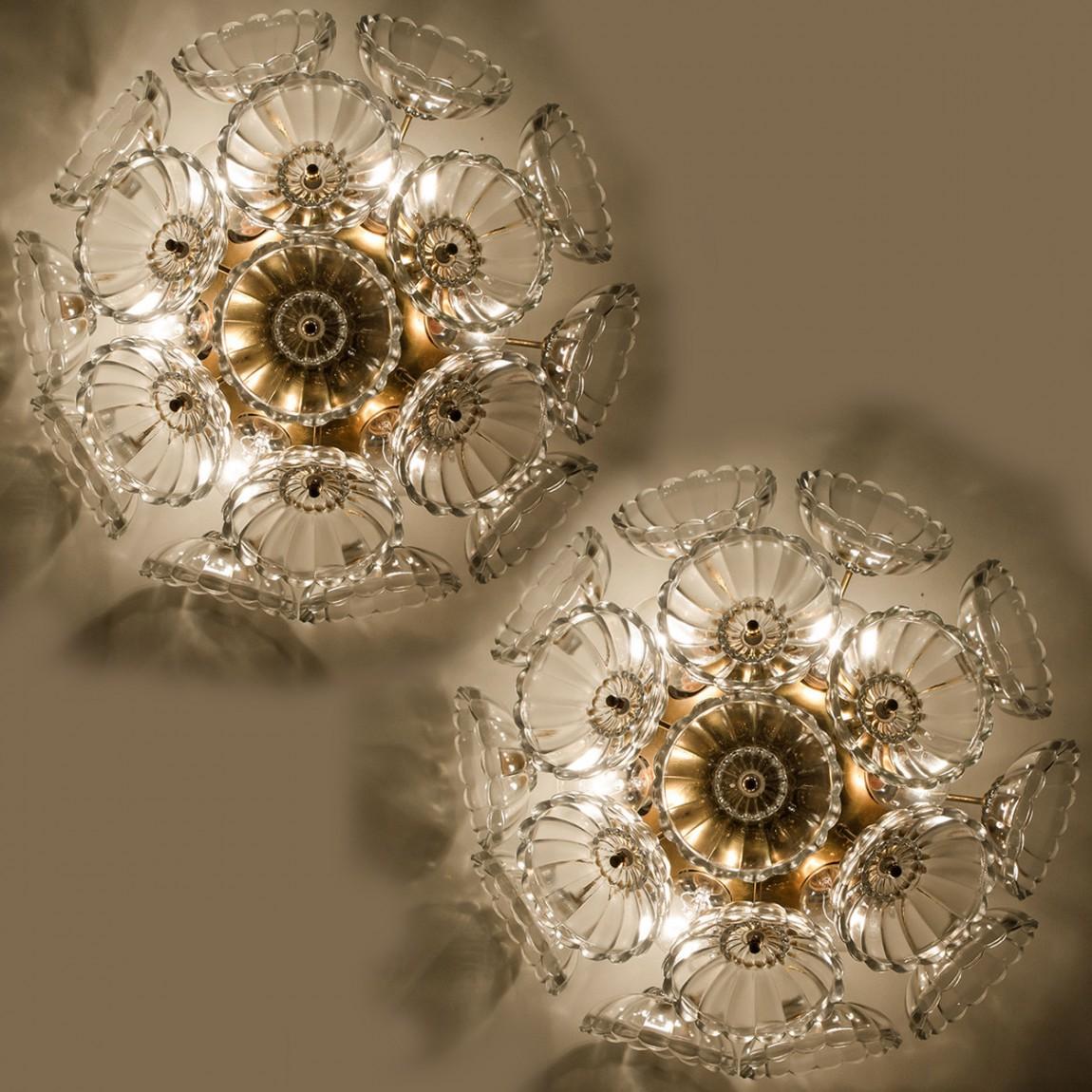 Pair of Emil Stejnar Sputnik Glass Flower Wall Lights, Austria, 1960 For Sale 4