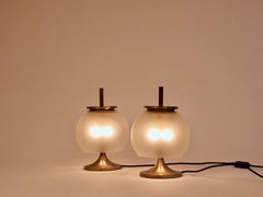 Ein Paar Emma Gismondi Schweinberger 'Chi'-Tischlampen, Artemide, Italien, 1962