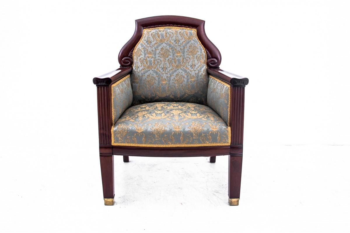 Late 19th Century Pair of Empire Armchairs, Northern Europe, circa 1870. For Sale