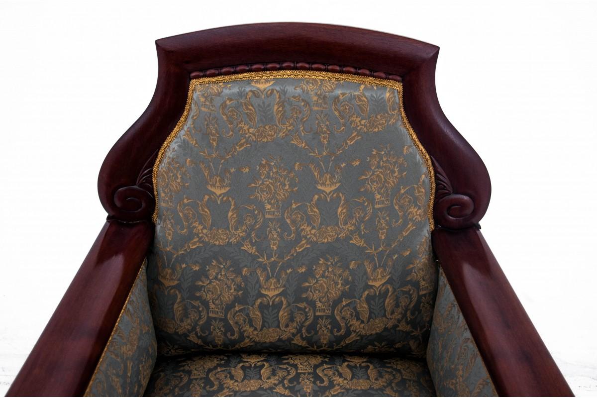 Pair of Empire Armchairs, Northern Europe, circa 1870. For Sale 1