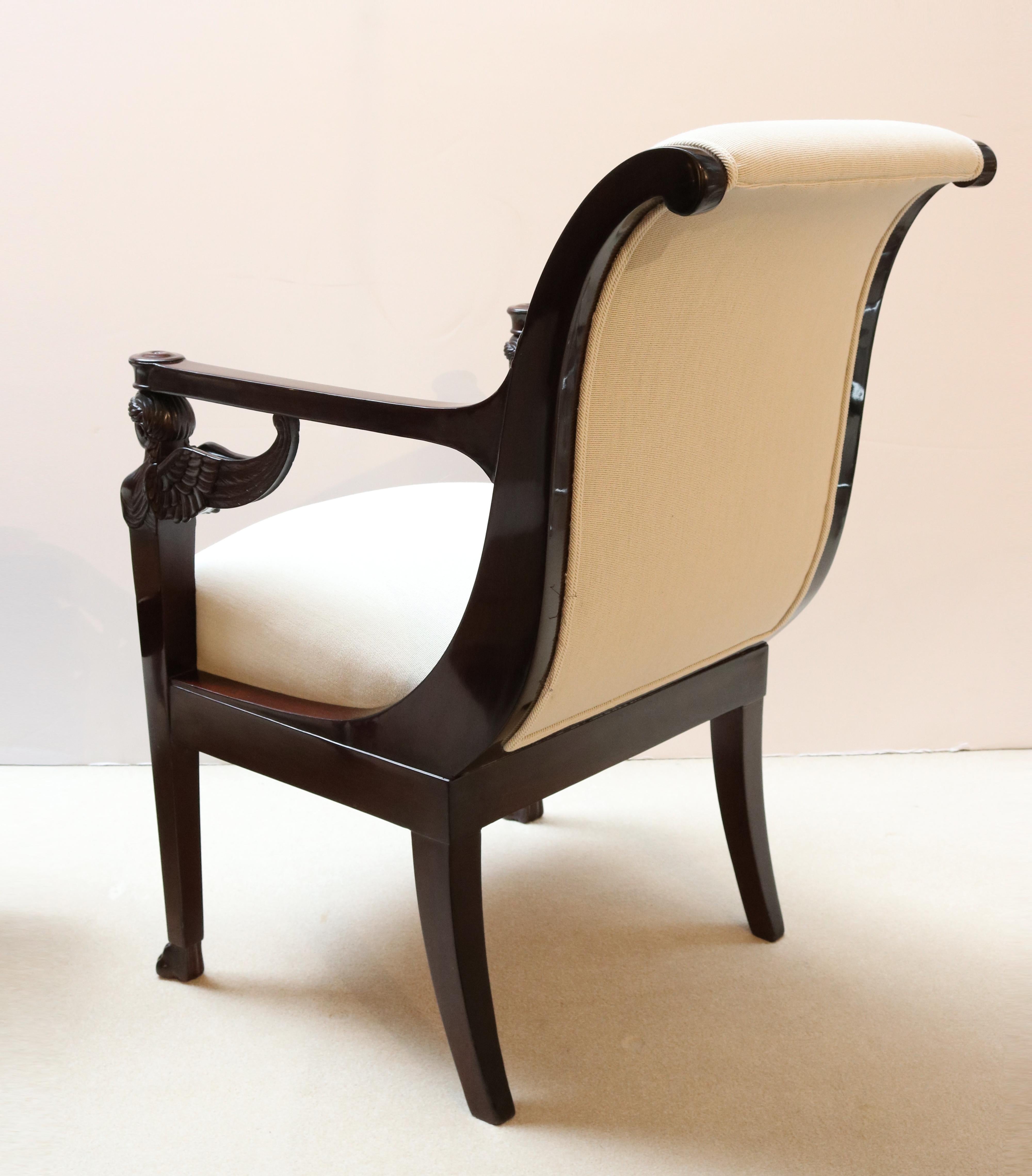 Paar Empire-Sessel mit Karyatiden von Henri Jacob, Frankreich um 1800-05 im Angebot 3