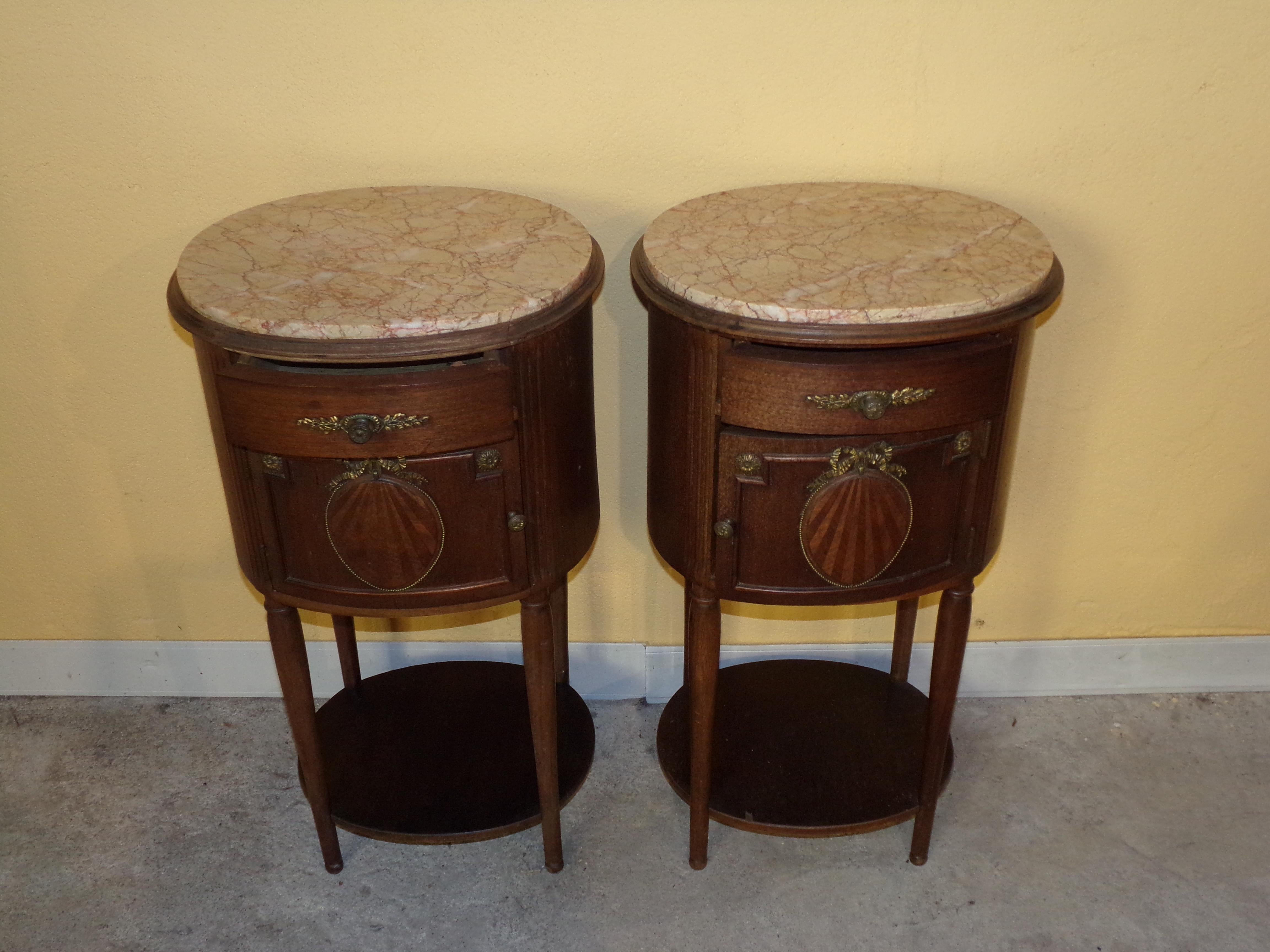 French Pair of Empire Bedside Cabinets For Sale