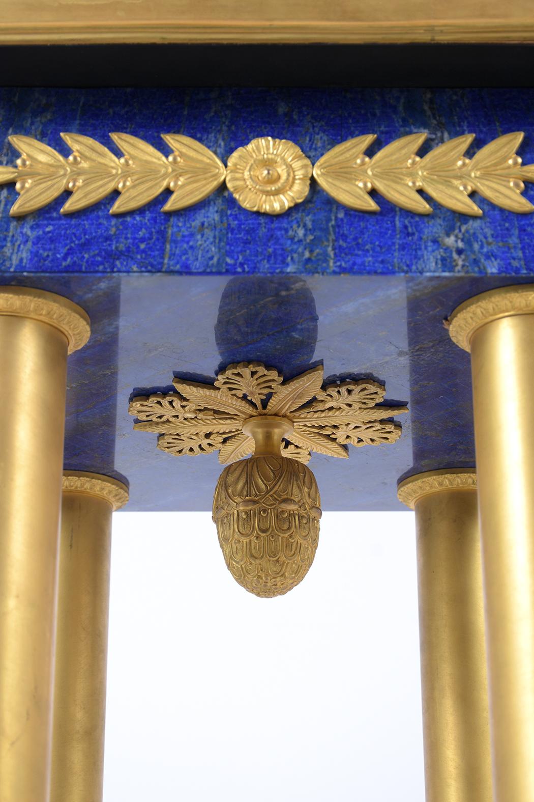Pair of  French Lapis Lazuli Empire Pedestals 2