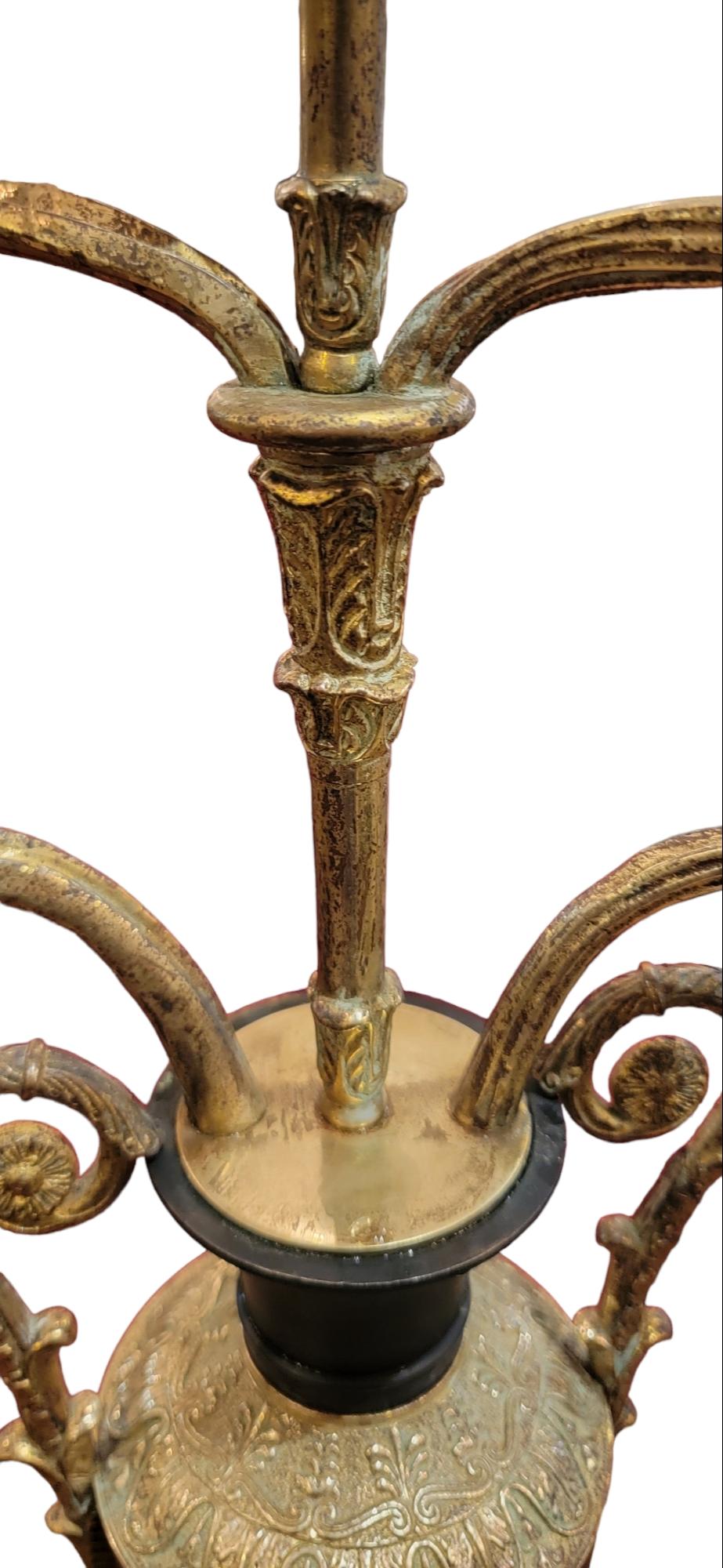 Paar Empire Bronze 5 Light Candle Sticks (19. Jahrhundert) im Angebot