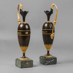 Pair of Empire Bronze Ewers in The Manner of Claude Galle