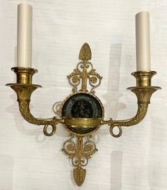 Pair of Empire Bronze Sconces