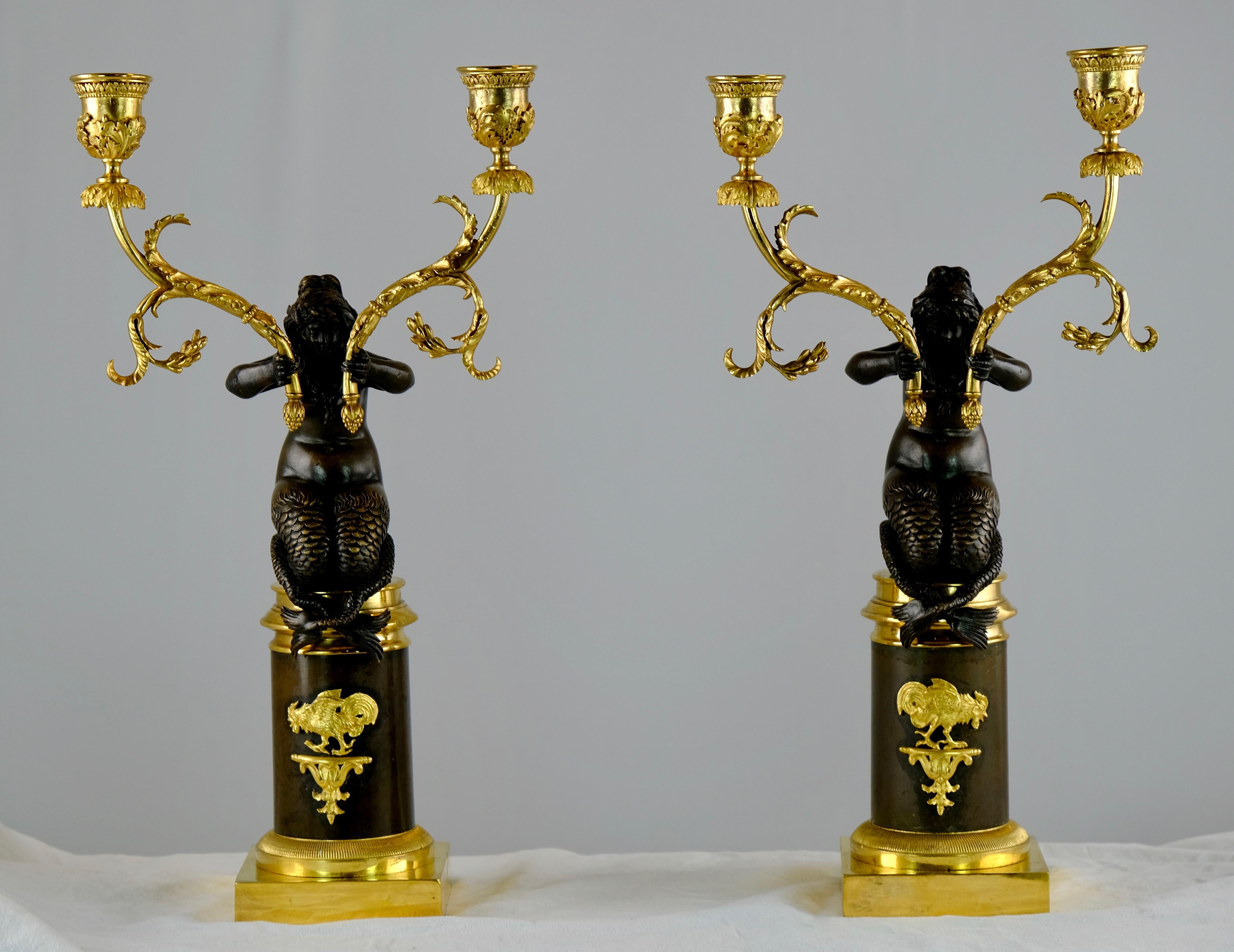 Pair of Empire Candelabra Made circa 1800 4