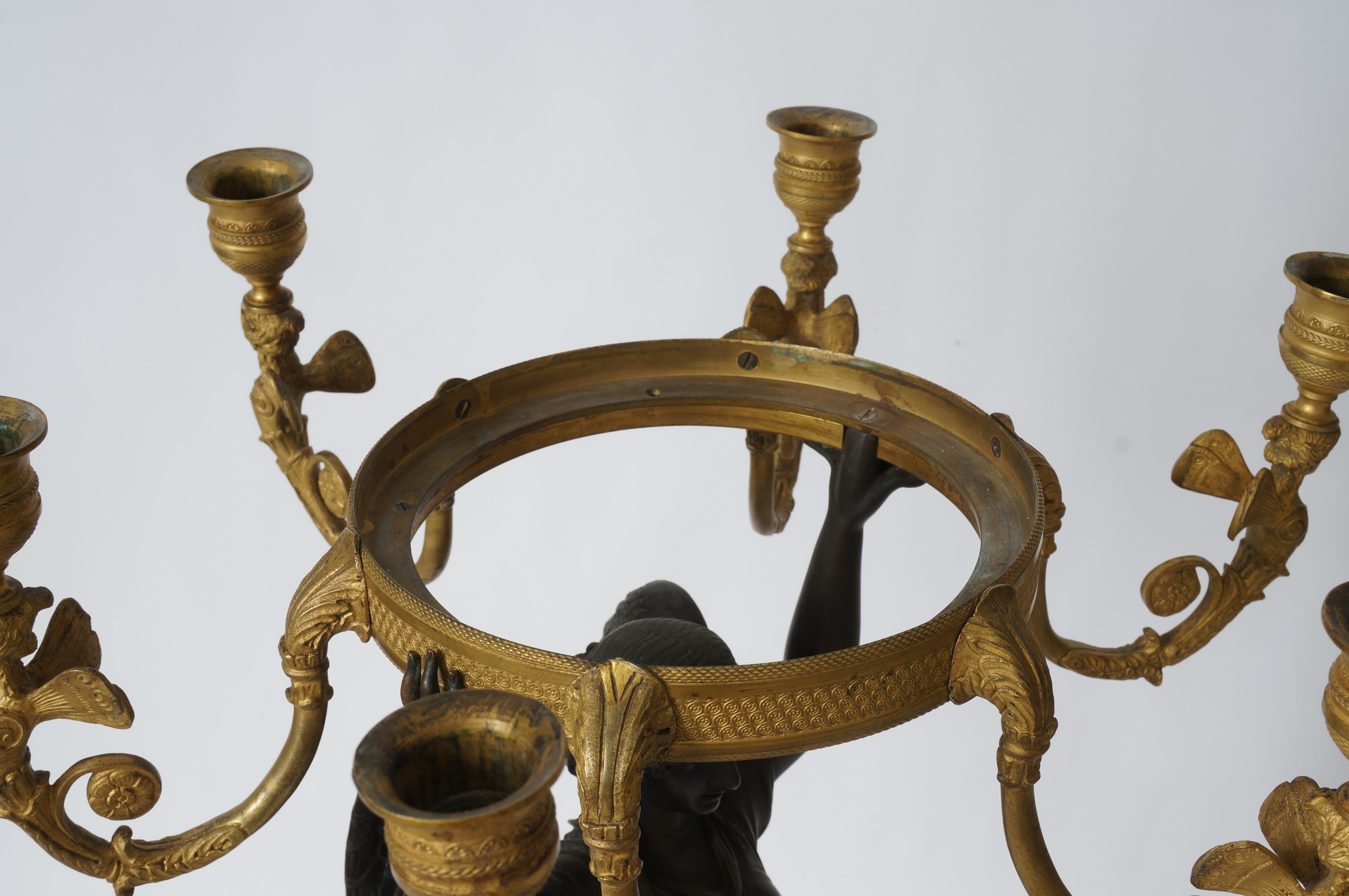 Pair of Empire Candelabra Thomire Style For Sale 7
