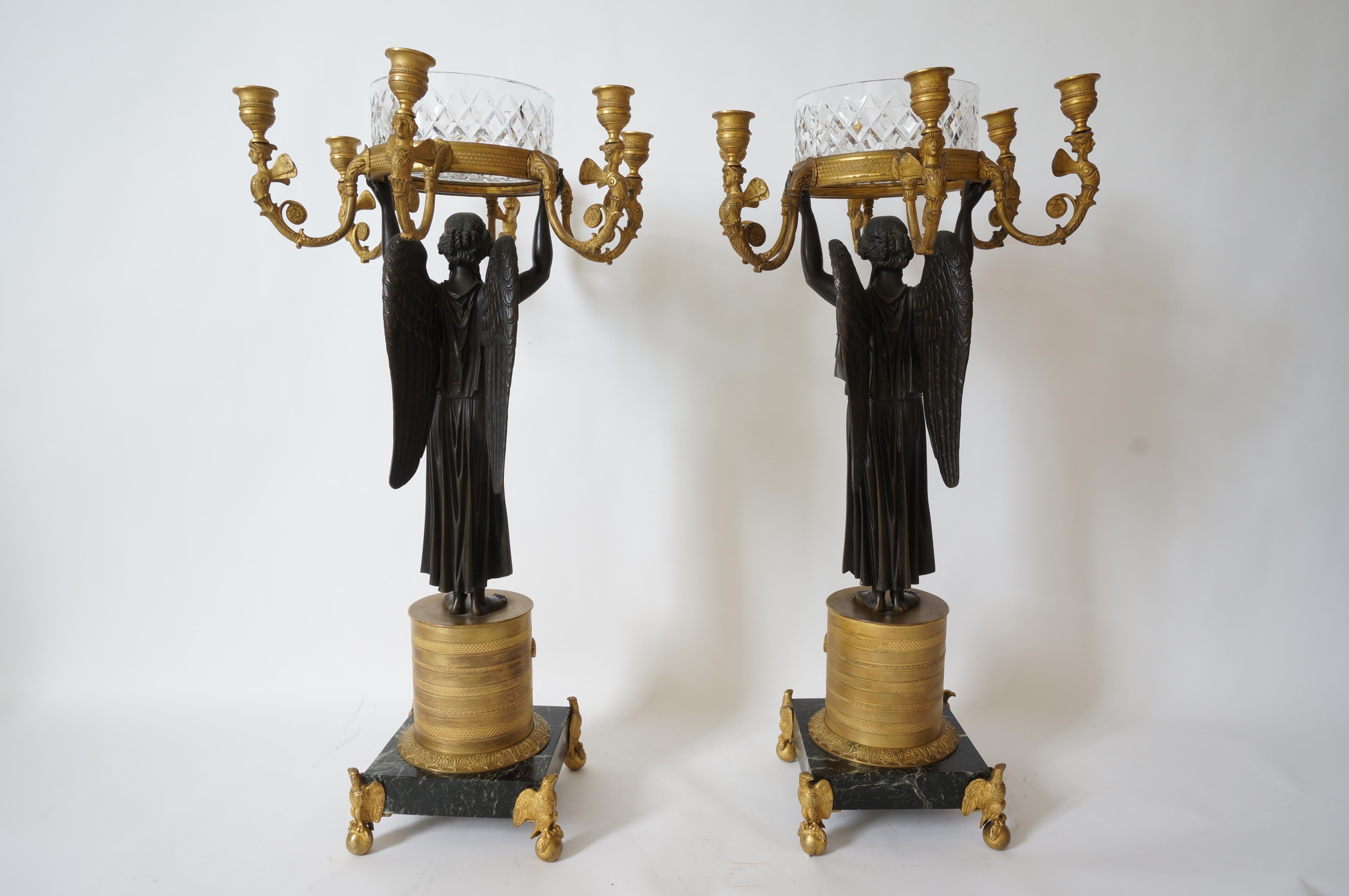 French Pair of Empire Candelabra Thomire Style For Sale