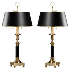 Pair of Empire Candlestick Lamps