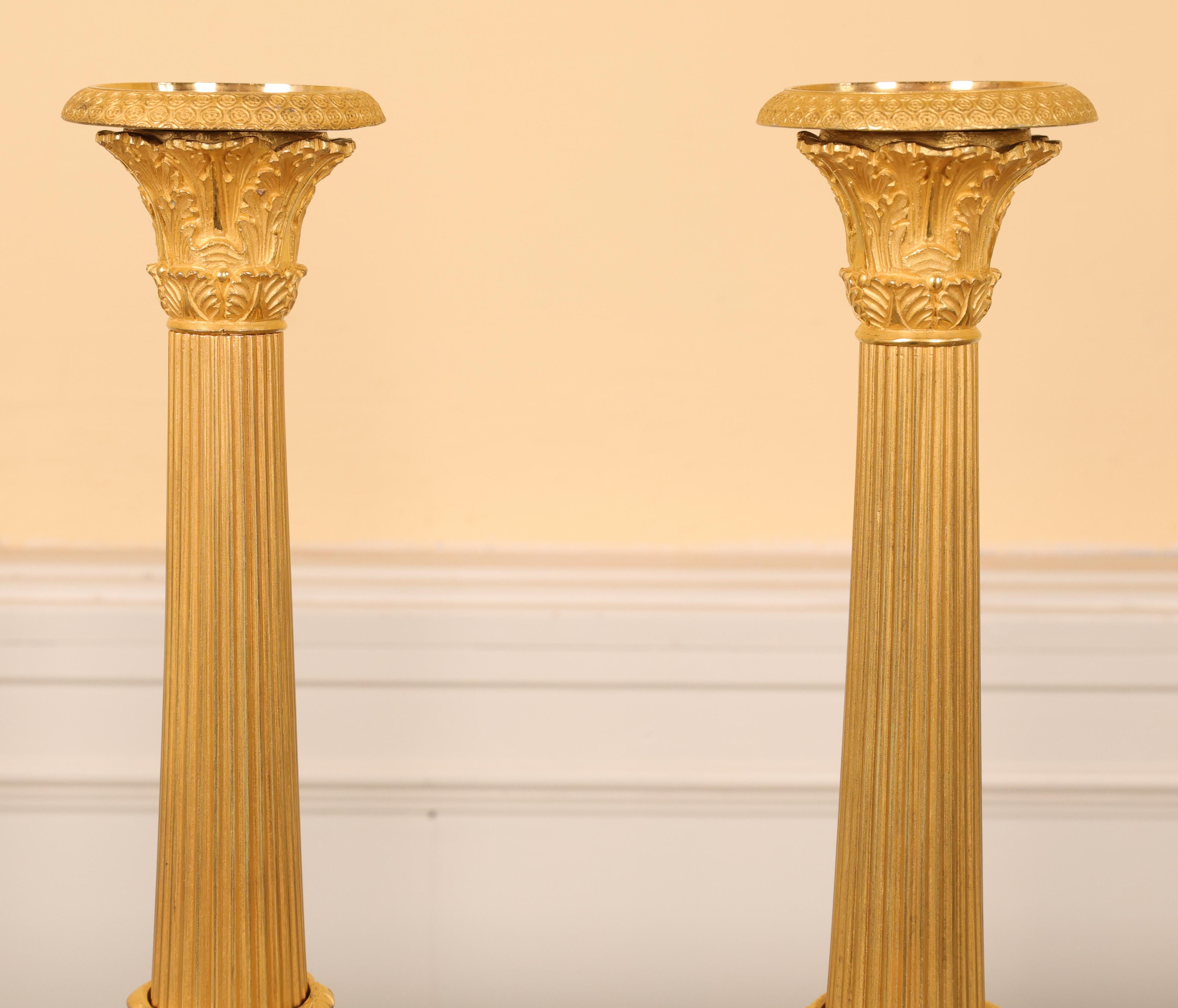 Francese Coppia di candelabri Impero in vendita
