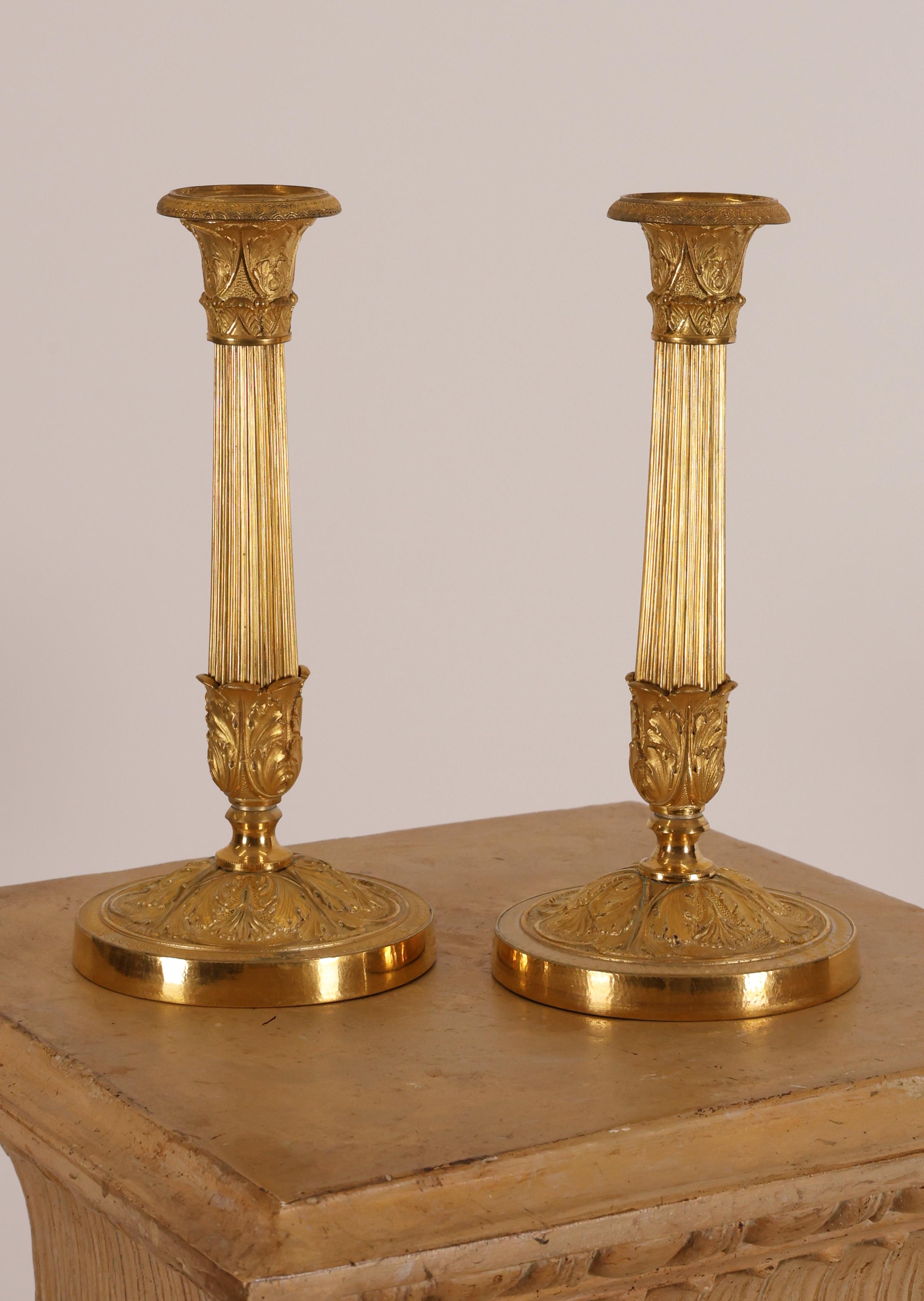 Coppia di candelabri Impero In condizioni buone in vendita a Ljungby, SE