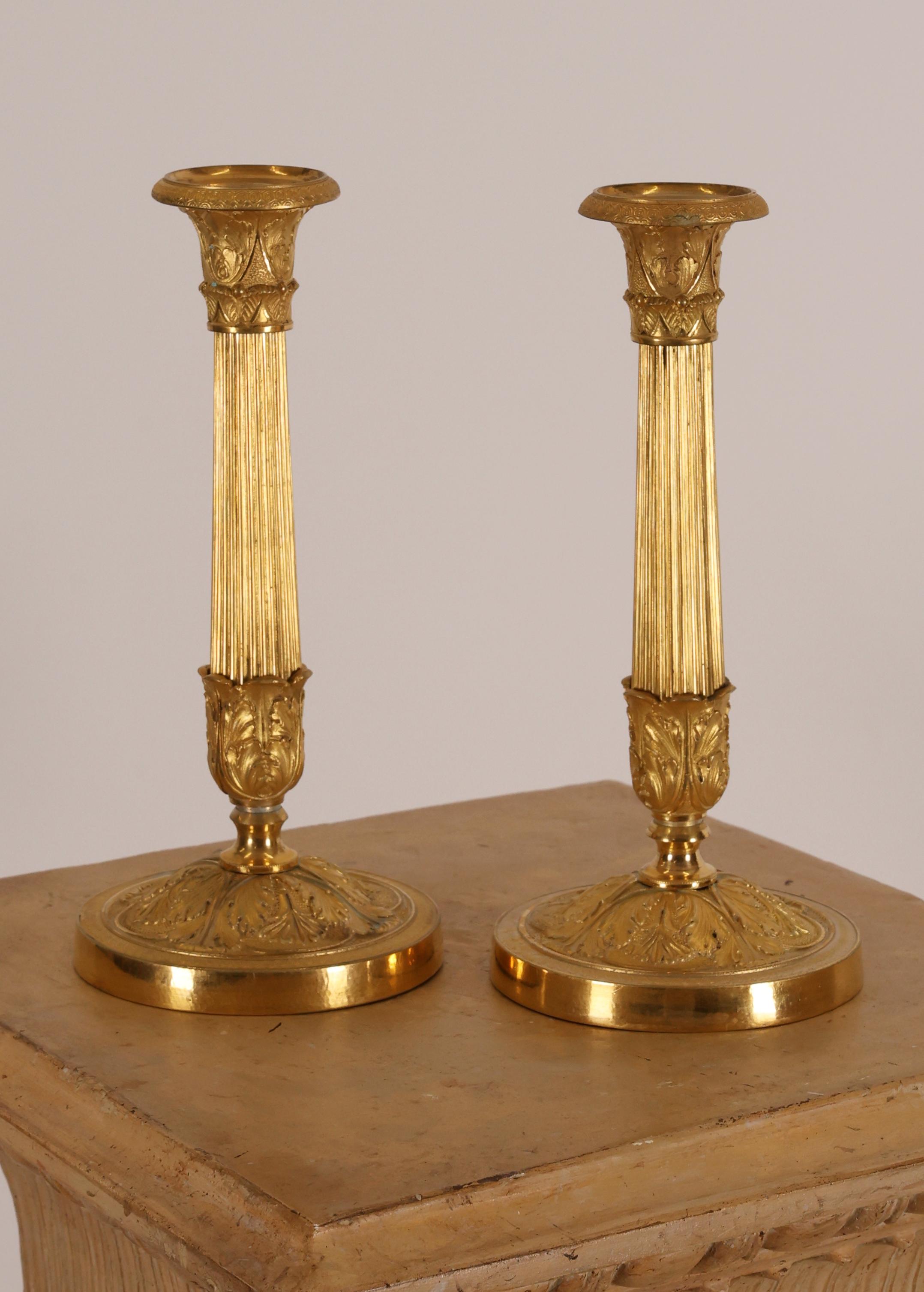 XIX secolo Coppia di candelabri Impero in vendita