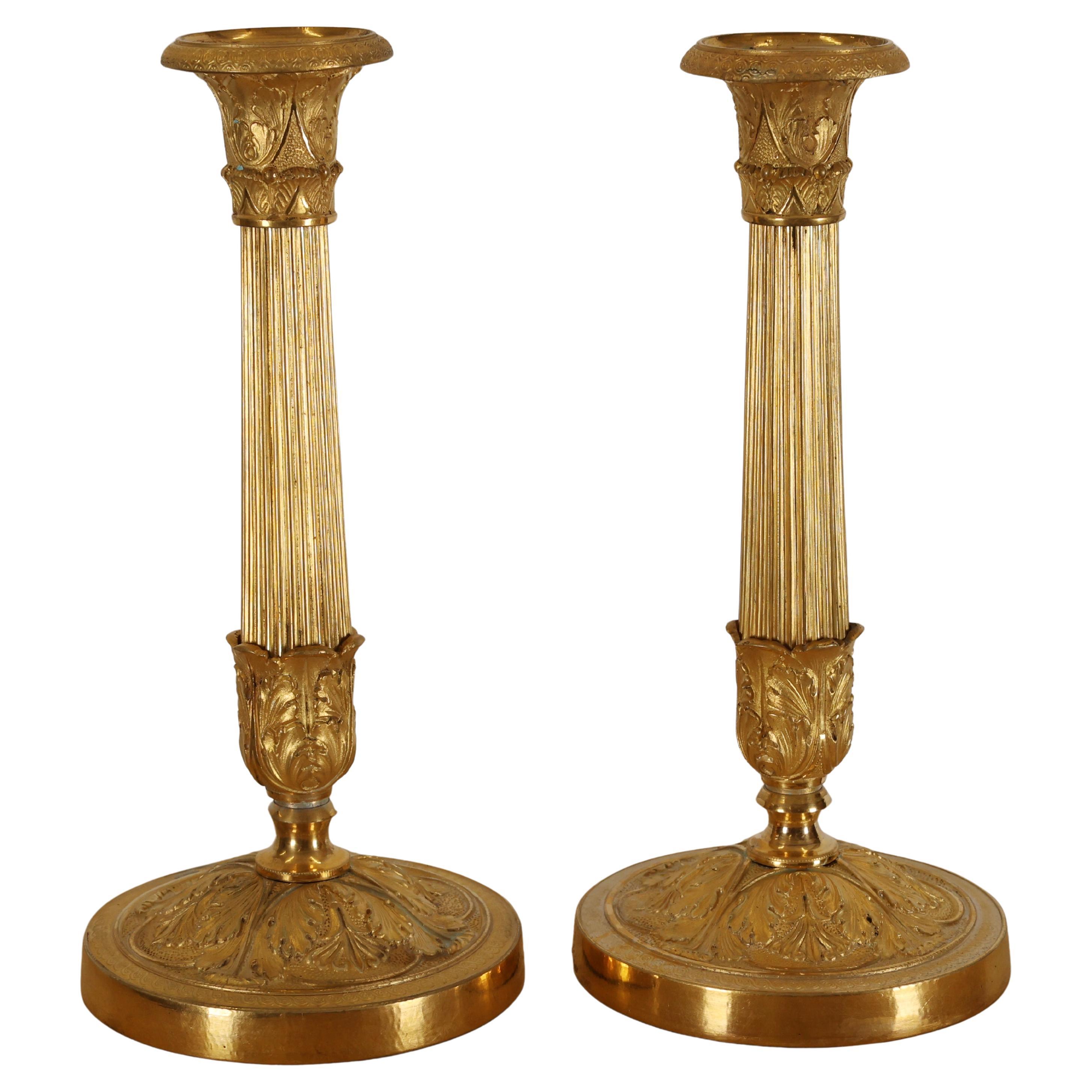 Pareja de candeleros Imperio