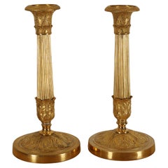 Paire de bougeoirs Empire