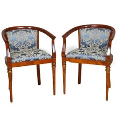 Pair of Empire Cherry Accent Chairs, circa 1810