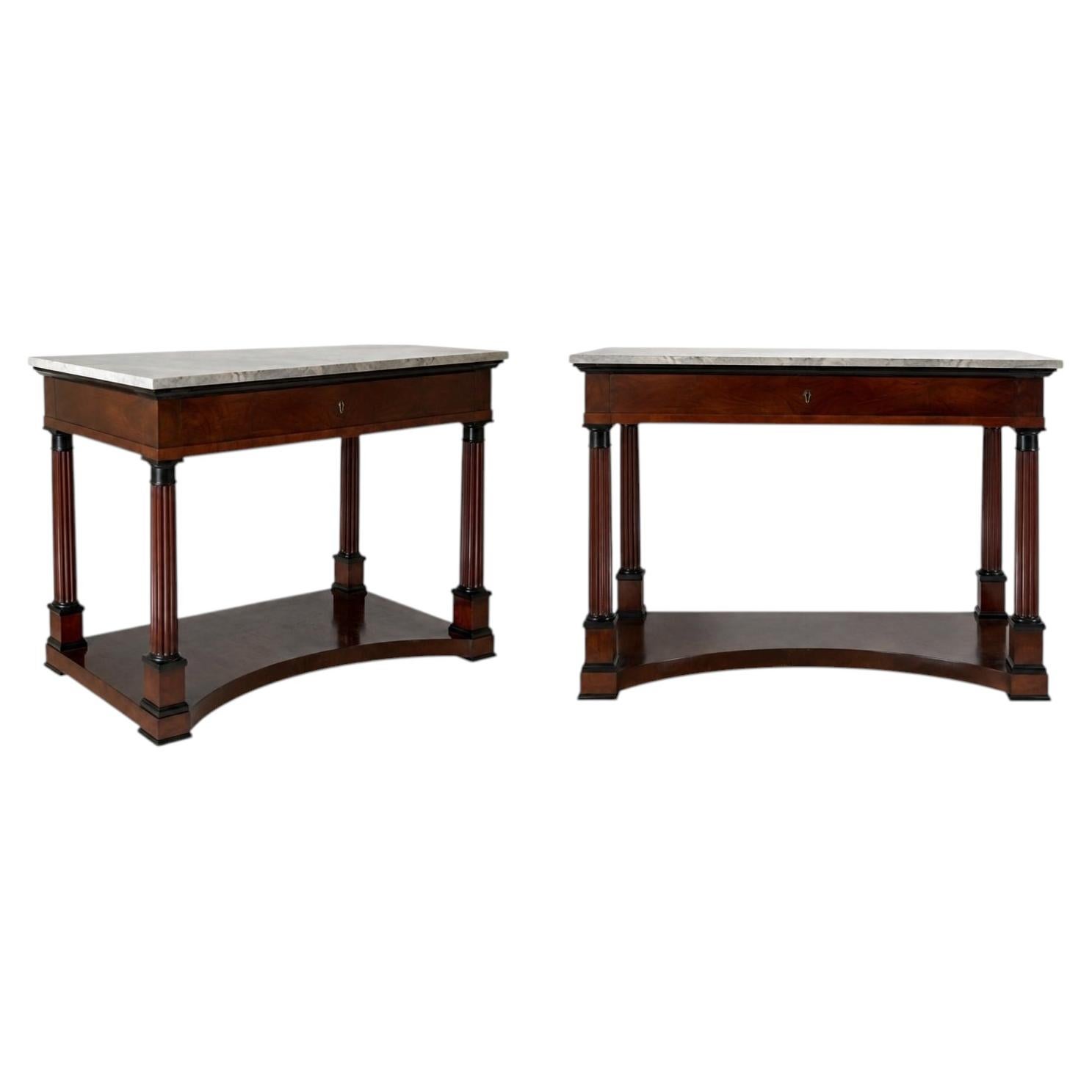 Pair of Empire Console Tables