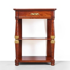 Pair of Empire Console Tables with Bronze Details, circa 1820