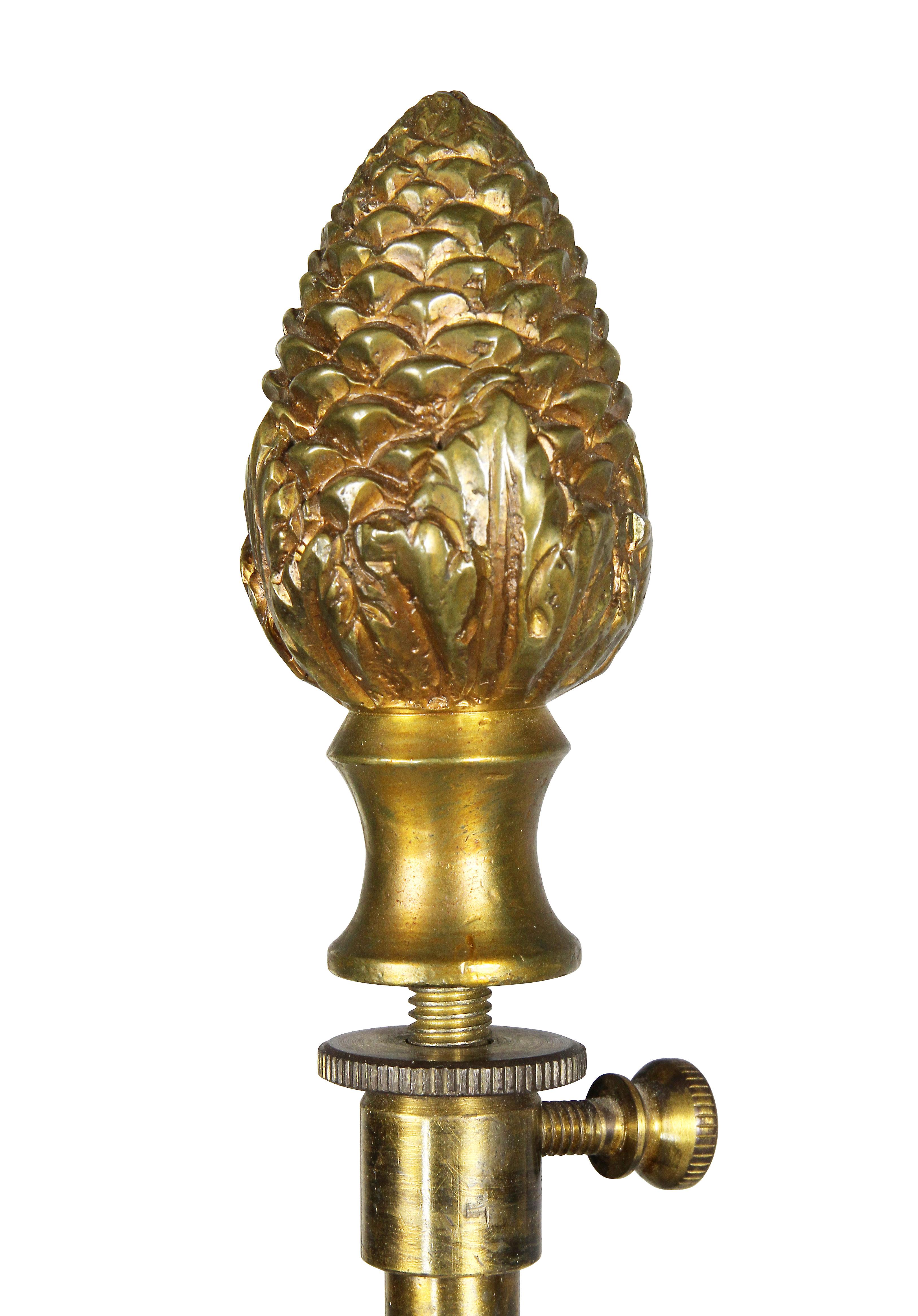 European Pair of Empire Gilt Bronze Table Lamps