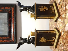 Pair of Empire Giltbronze Oil Lamps Attributed to Claude Galle