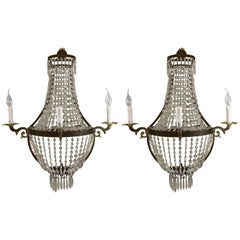 Pair of Empire Niermann Weeks Style Three-Light Sconces by Timothy Oulton