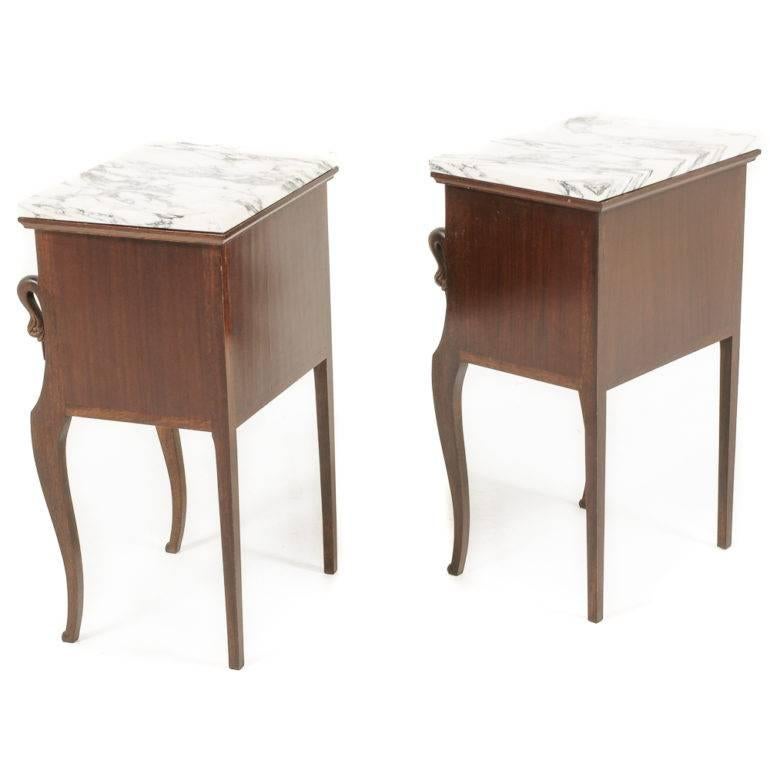 Pair of Empire Nightstands In Excellent Condition In Vancouver, British Columbia