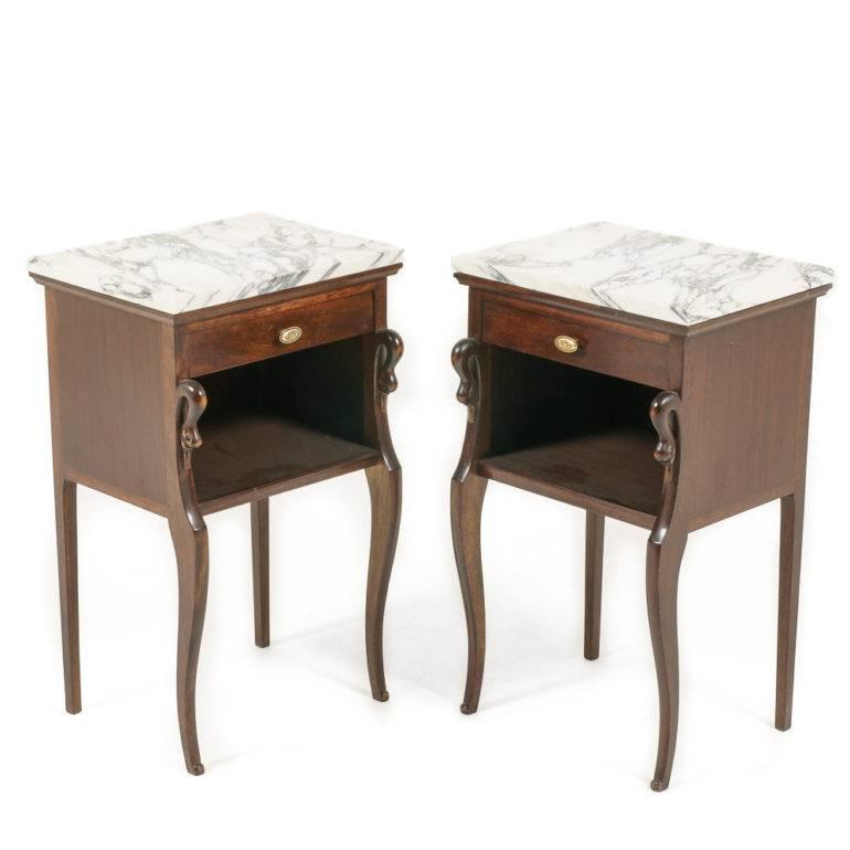 20th Century Pair of Empire Nightstands